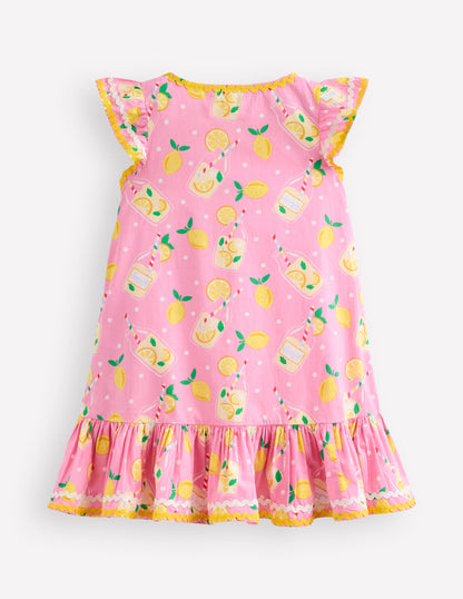 Emmy Woven Beach Dress-Chalk Pink Lemonade