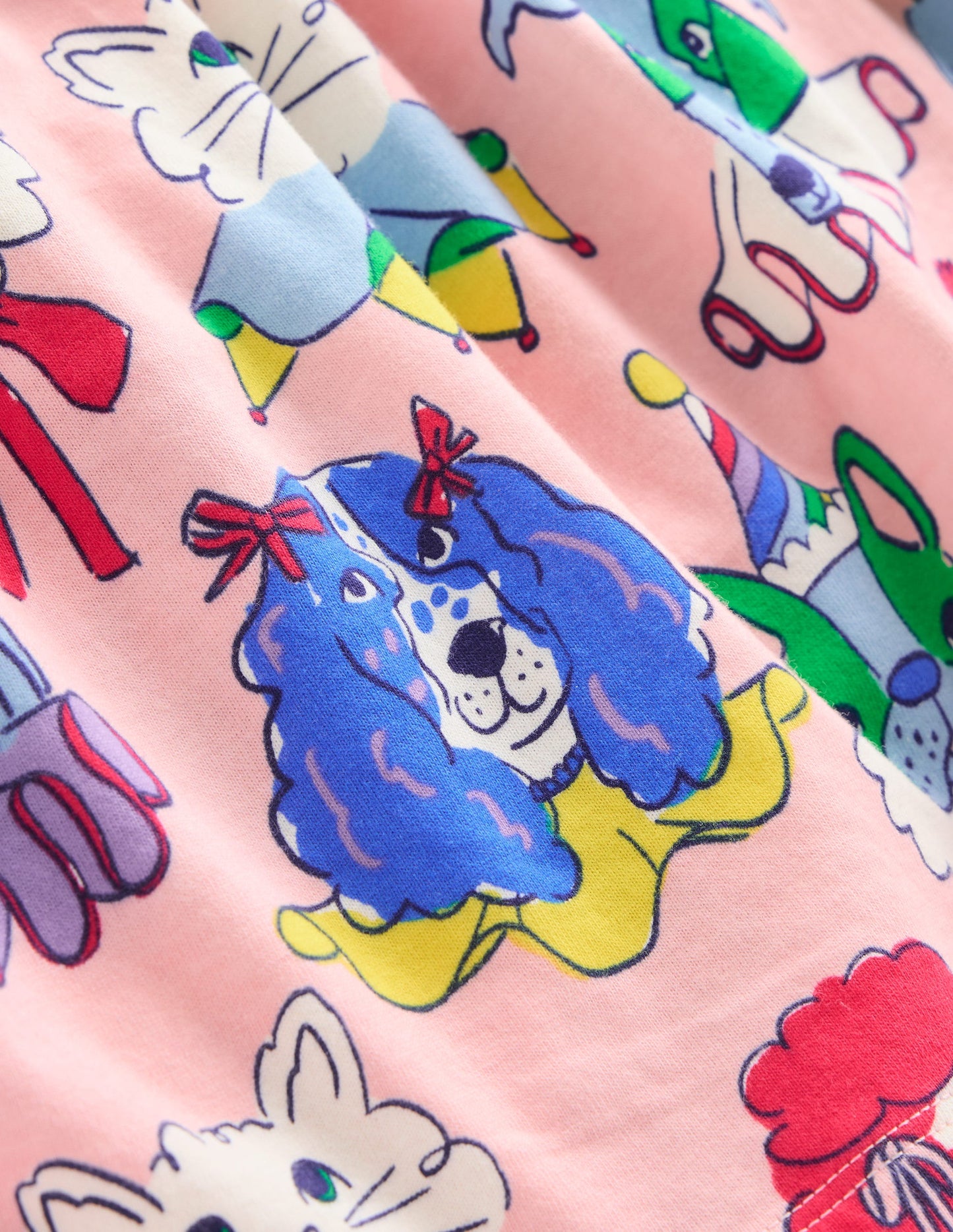 Ruffle Neck Jersey Dress-Chalk Pink Parade Pets