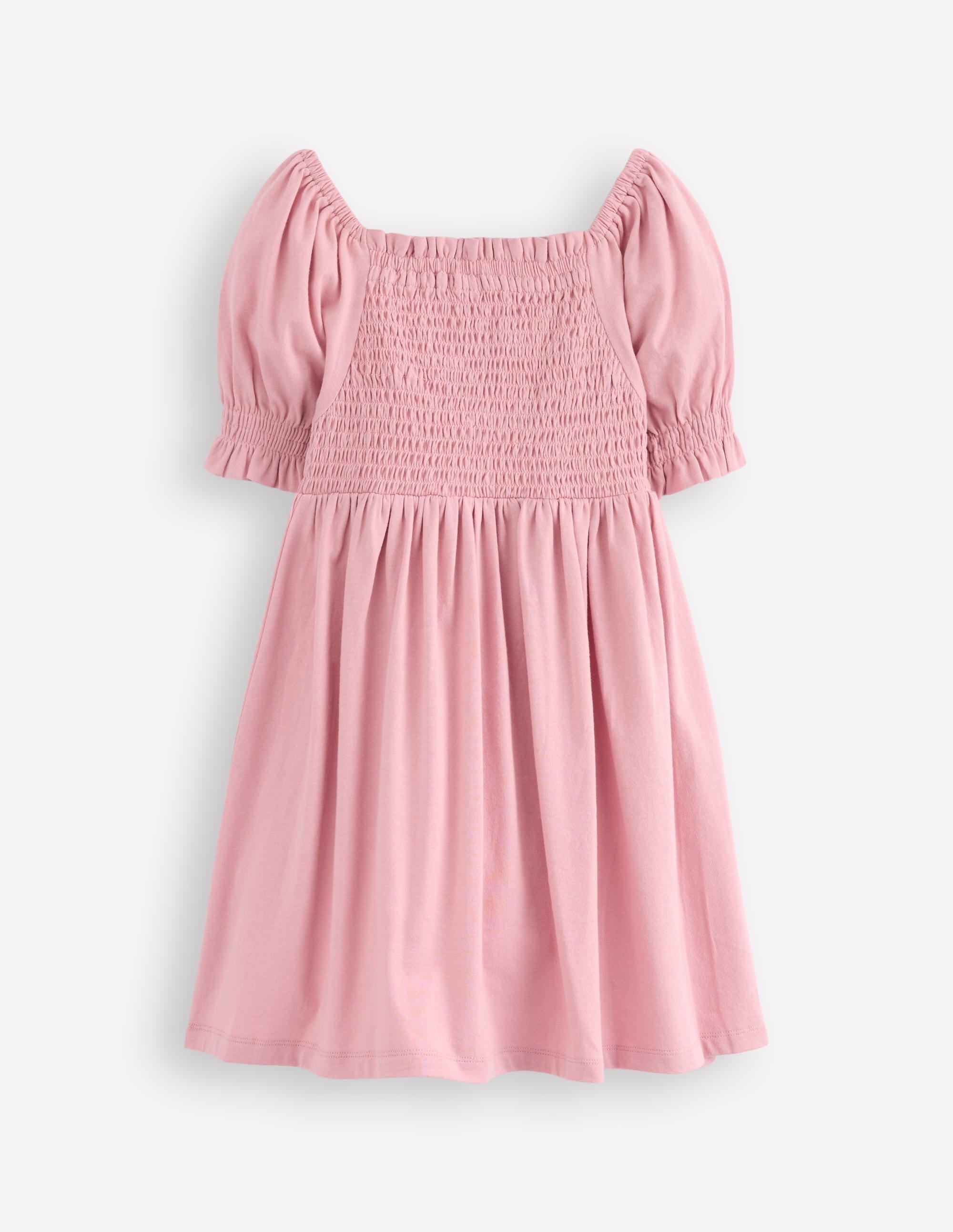 Clare Shirred Appliqué Dress-Vintage Pink May Day Animals - Image 2