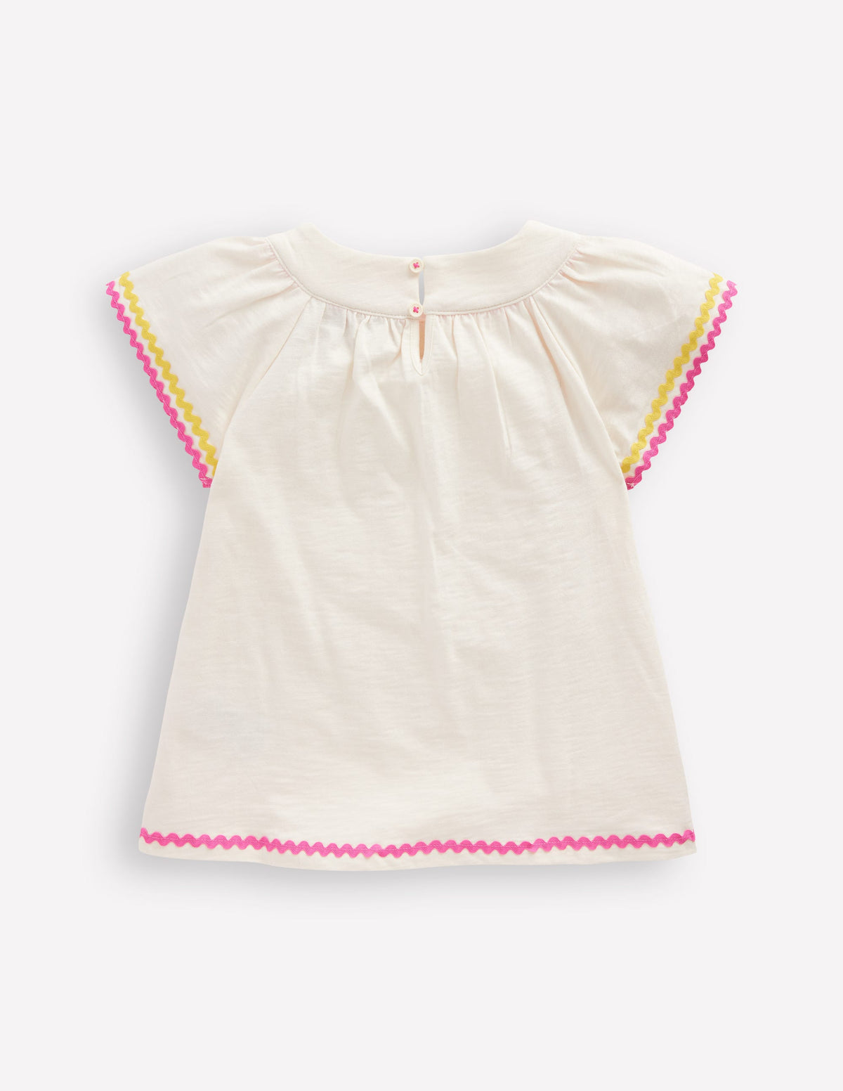 Trim Detail Pretty Top-Soft Ivory - Image 2