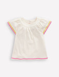 Trim Detail Pretty Top-Soft Ivory