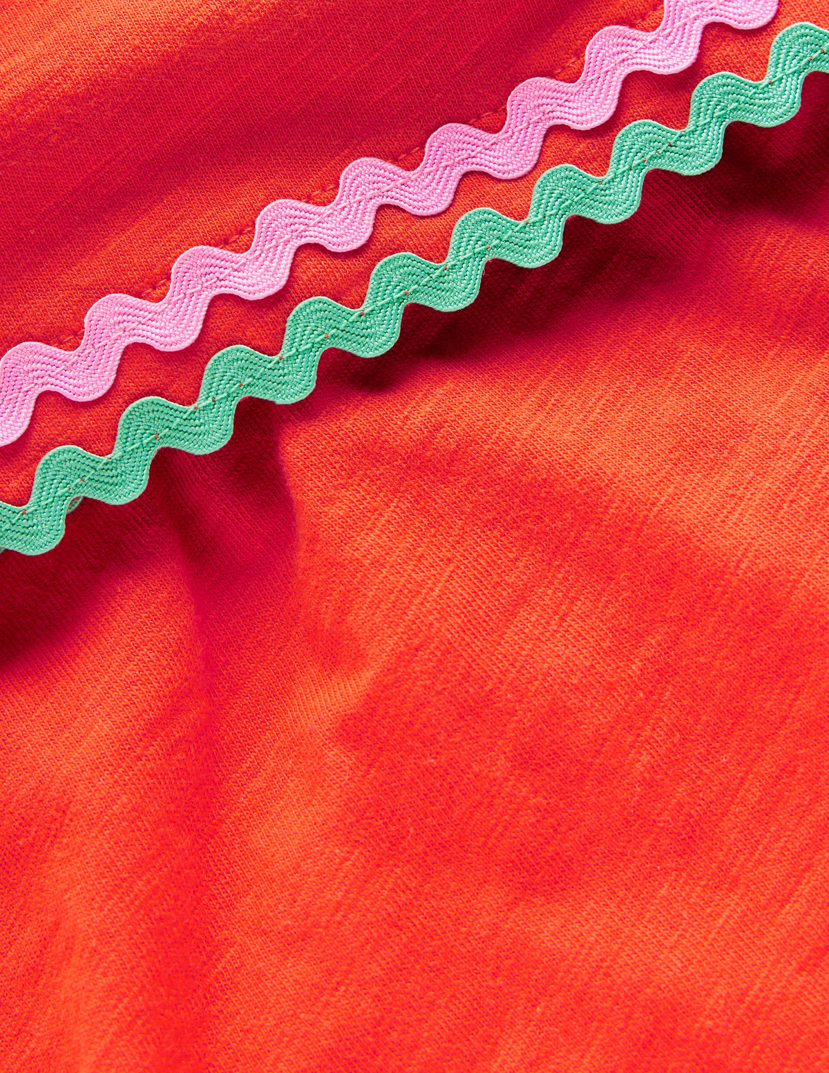 Trim Detail Pretty Top-Firecracker Red - Image 3