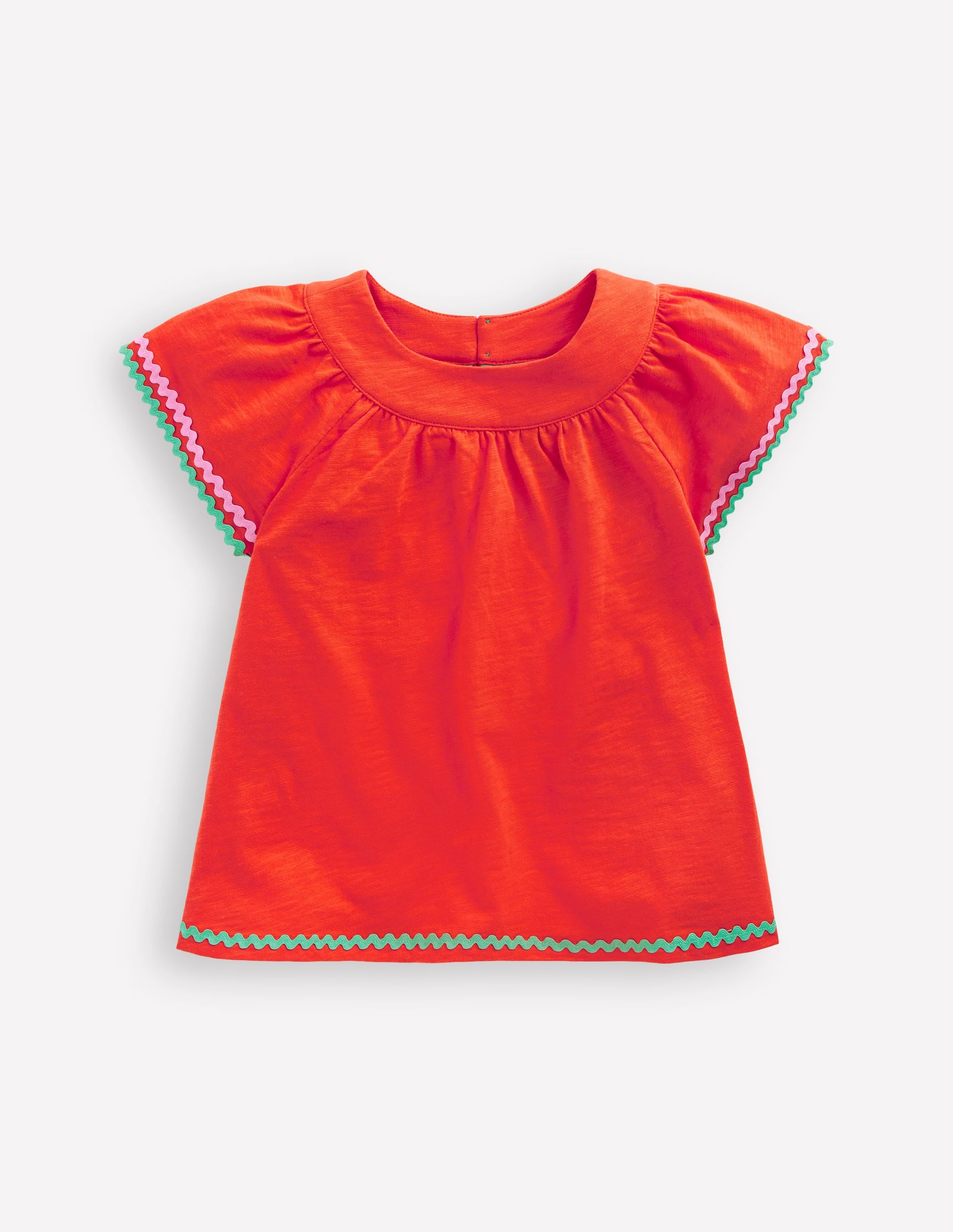 Trim Detail Pretty Top-Firecracker Red - Image 1