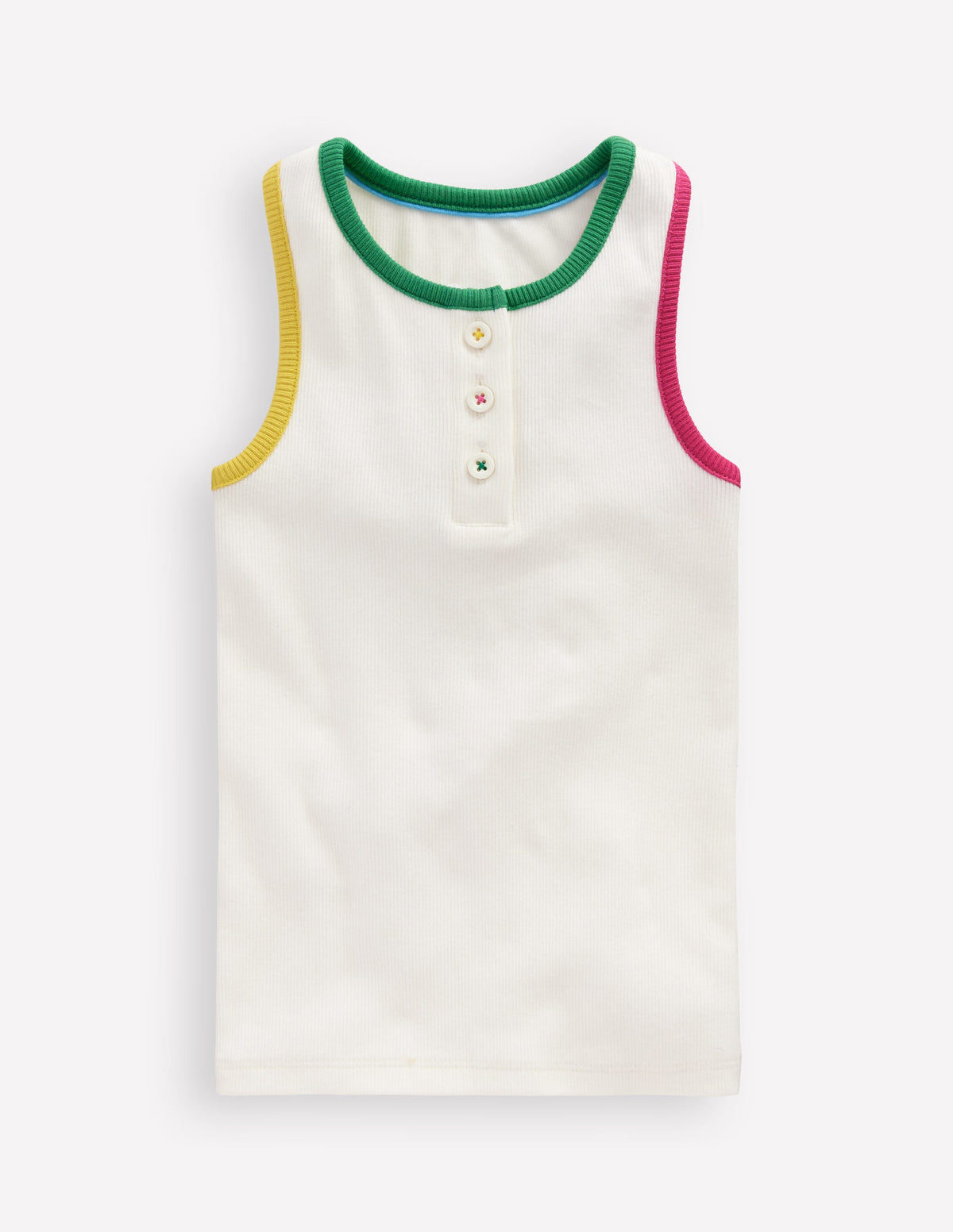 Racerback Ribbed Vest-White - Image 1