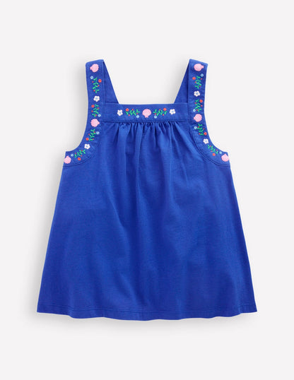 Embroidered Sleeveless Top-Gallery Blue-1