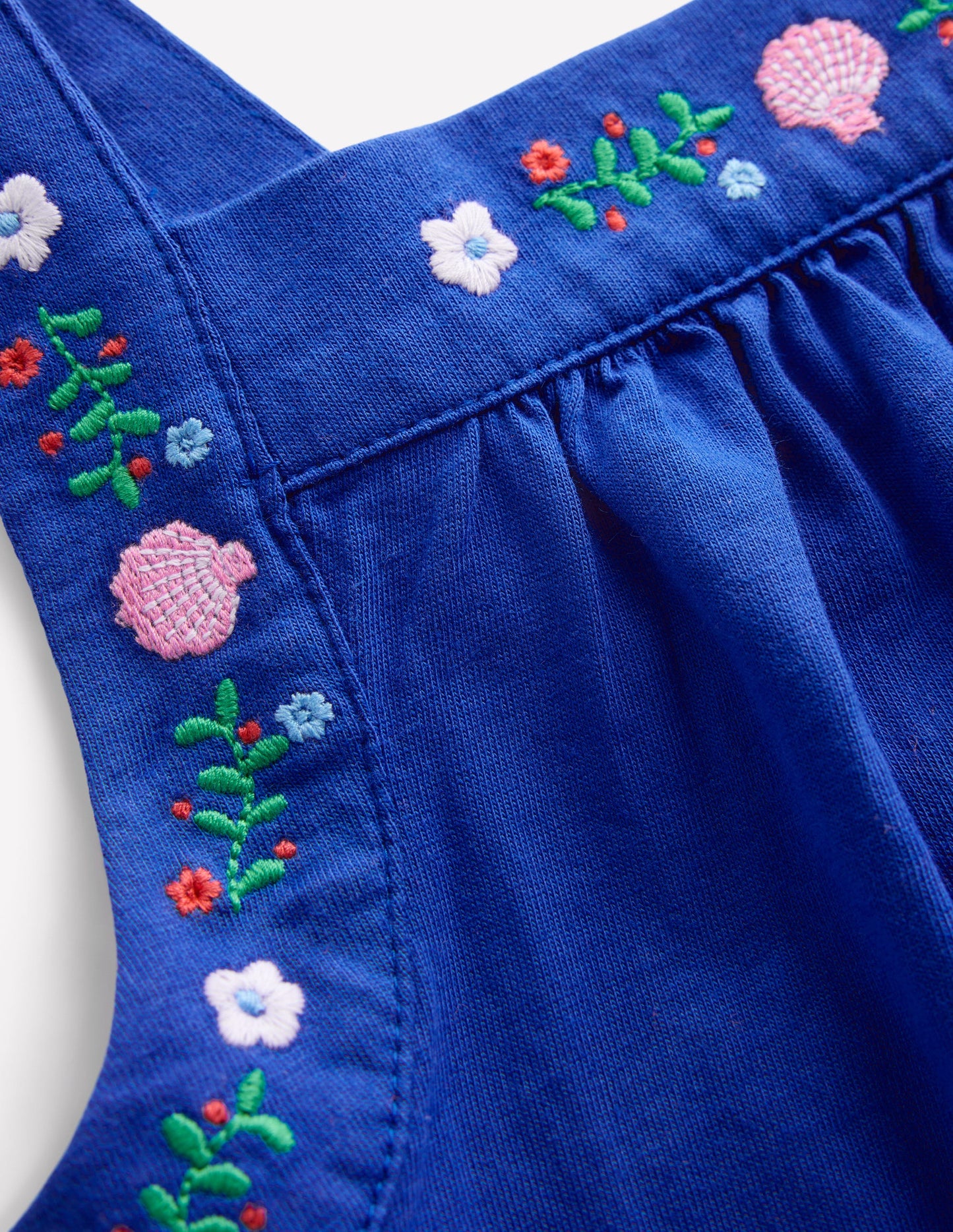 Embroidered Sleeveless Top-Gallery Blue