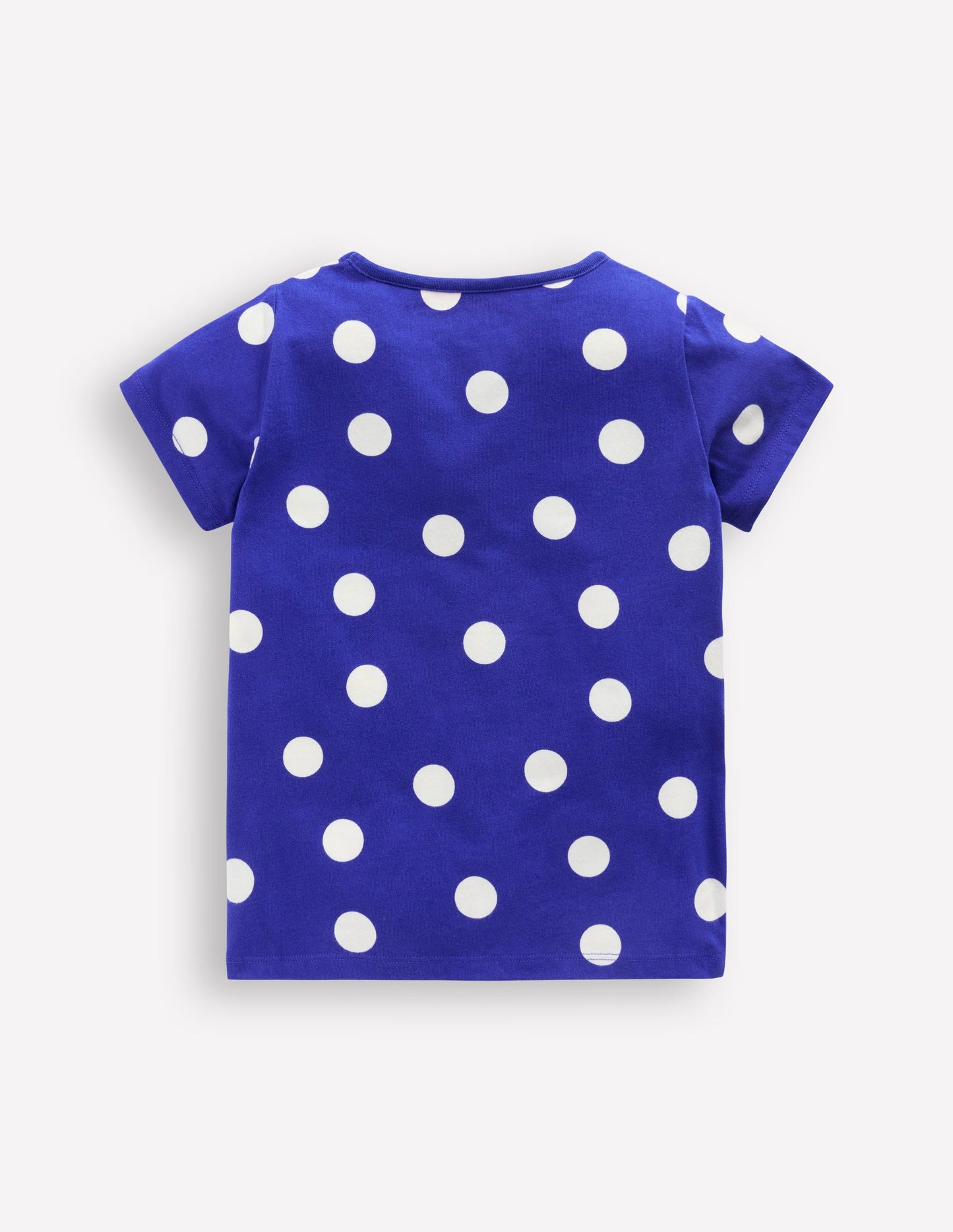 Bay Boucle T-Shirt-Bright Blue Spotty Cats