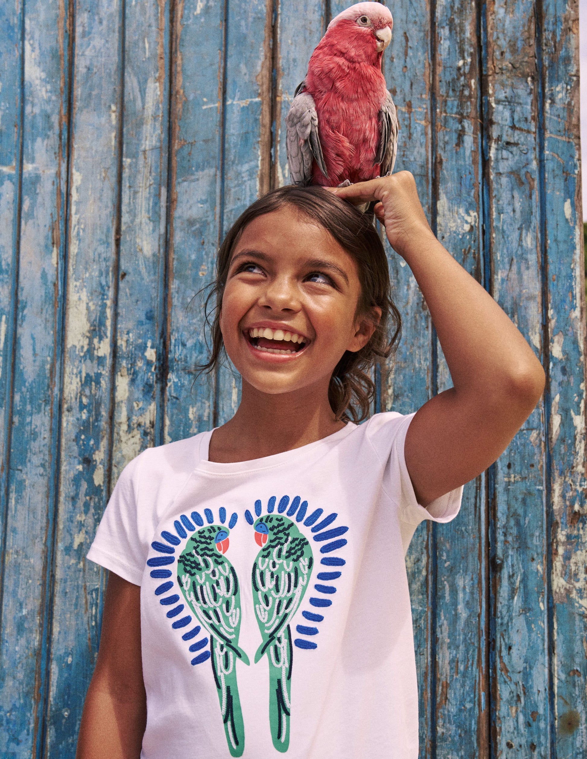 Bay Boucle T-Shirt-White Birds-7