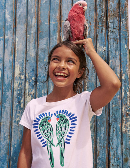 Bay Boucle T-Shirt-White Birds-7