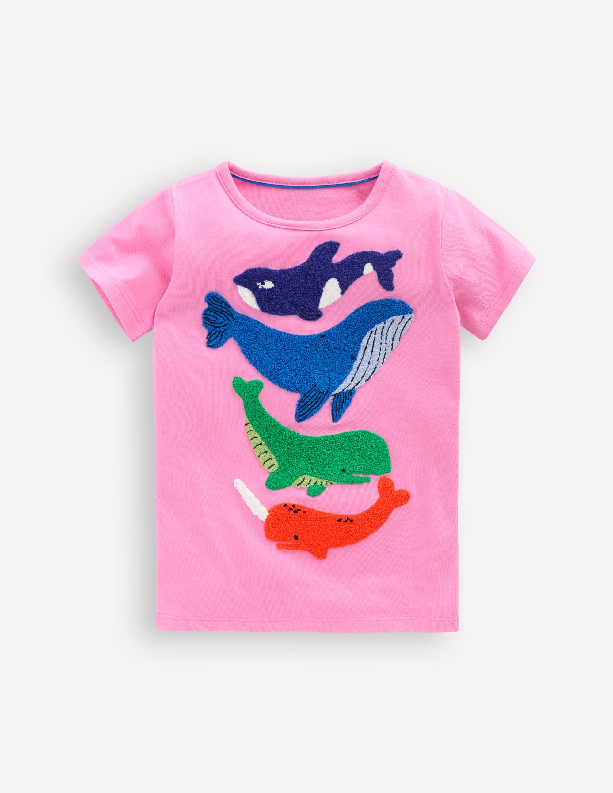 Bay Boucle T-Shirt-Vintage Mauve Whales - Image 1