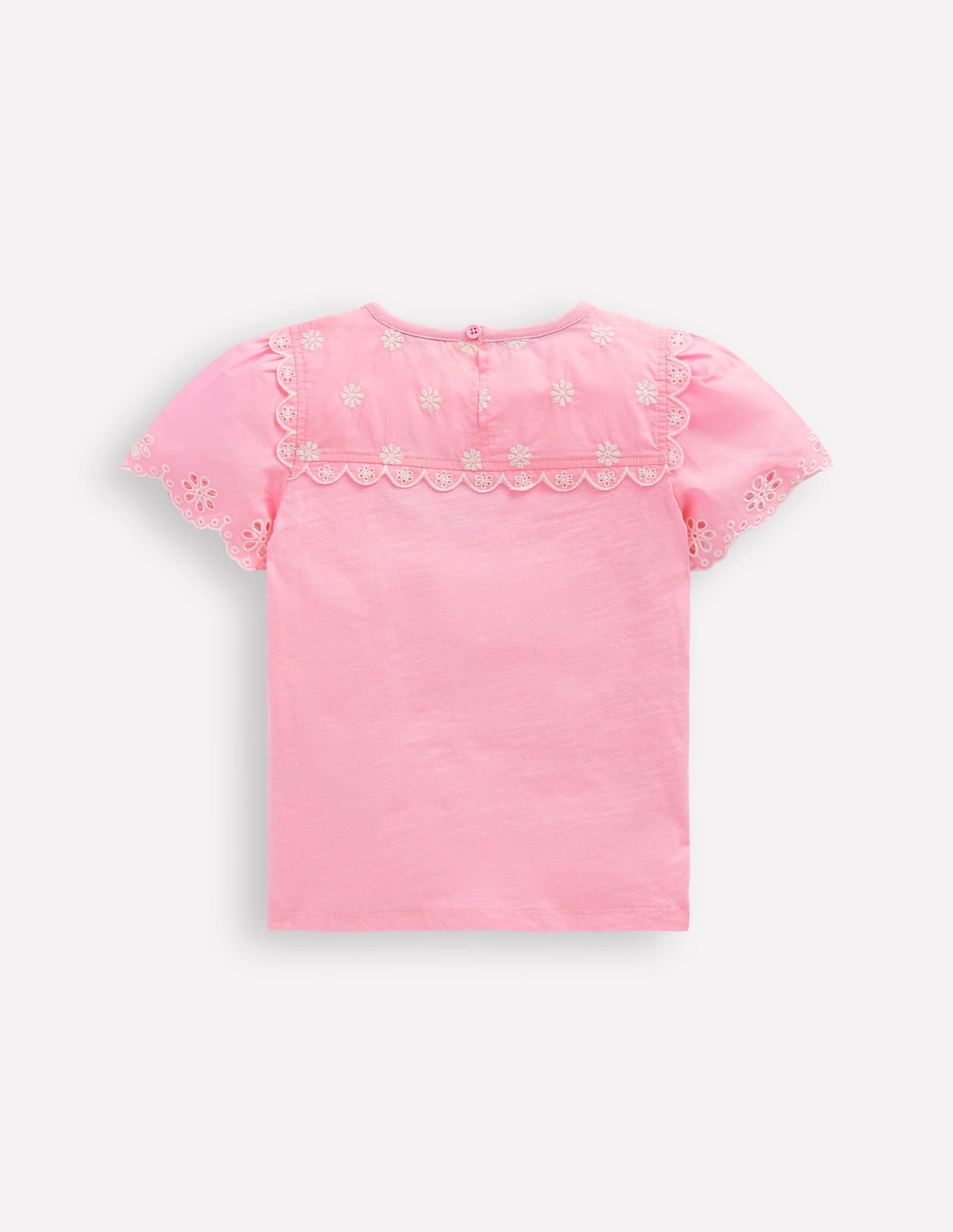 Broderie Sleeve Tee-Vintage Mauve - Image 2