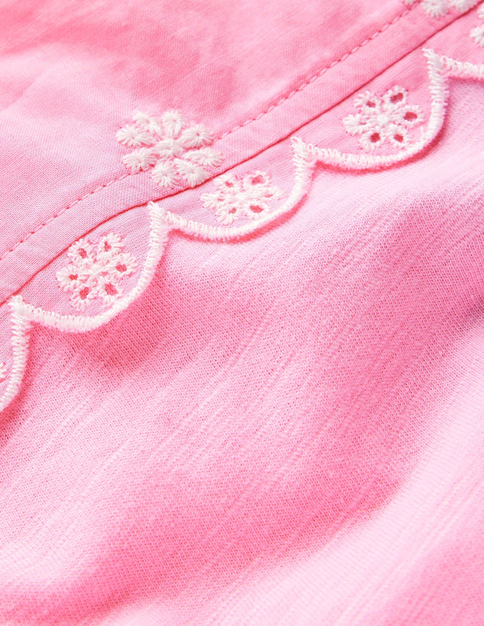 Broderie Sleeve Tee-Vintage Mauve - Image 3