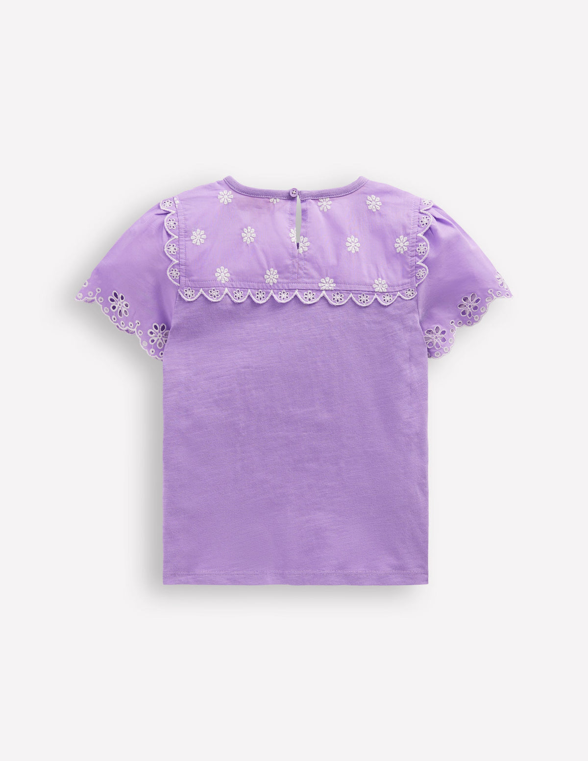 Broderie Sleeve Tee-Aster Purple - Image 2