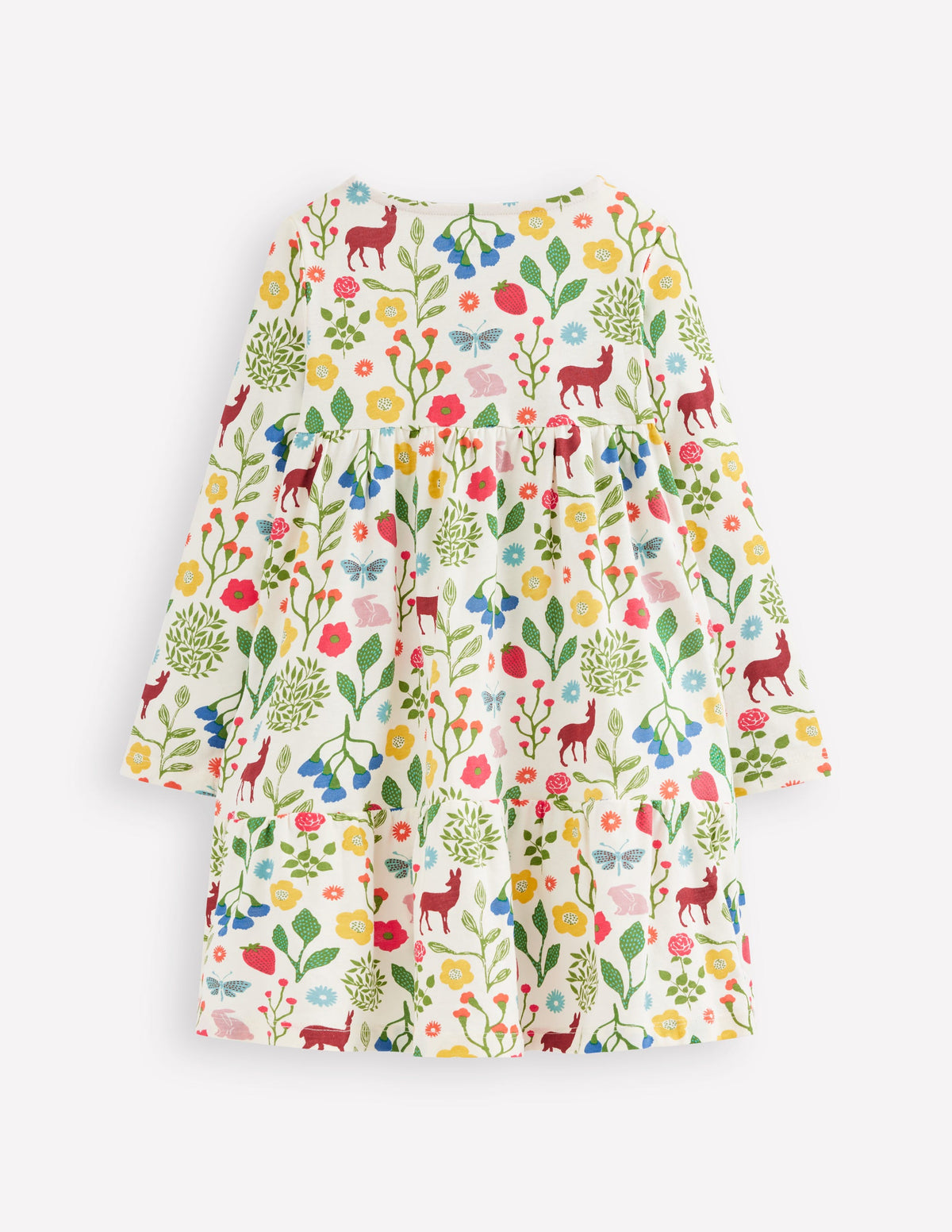 Ariel Long Sleeve Twirly Dress-Soft Ivory Woodland Walk - Image 2