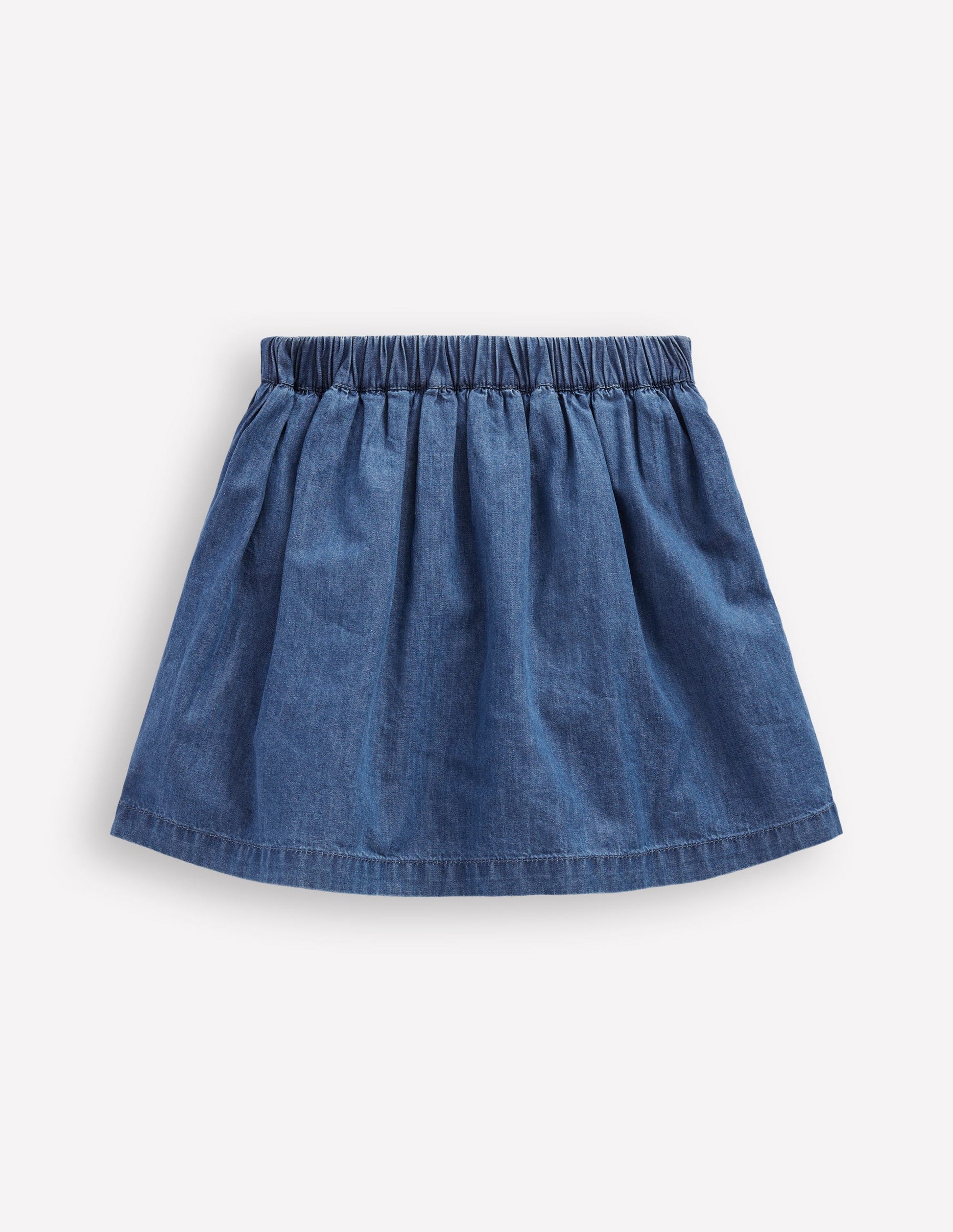 Button-through Mini Skirt-Denim Boden USA