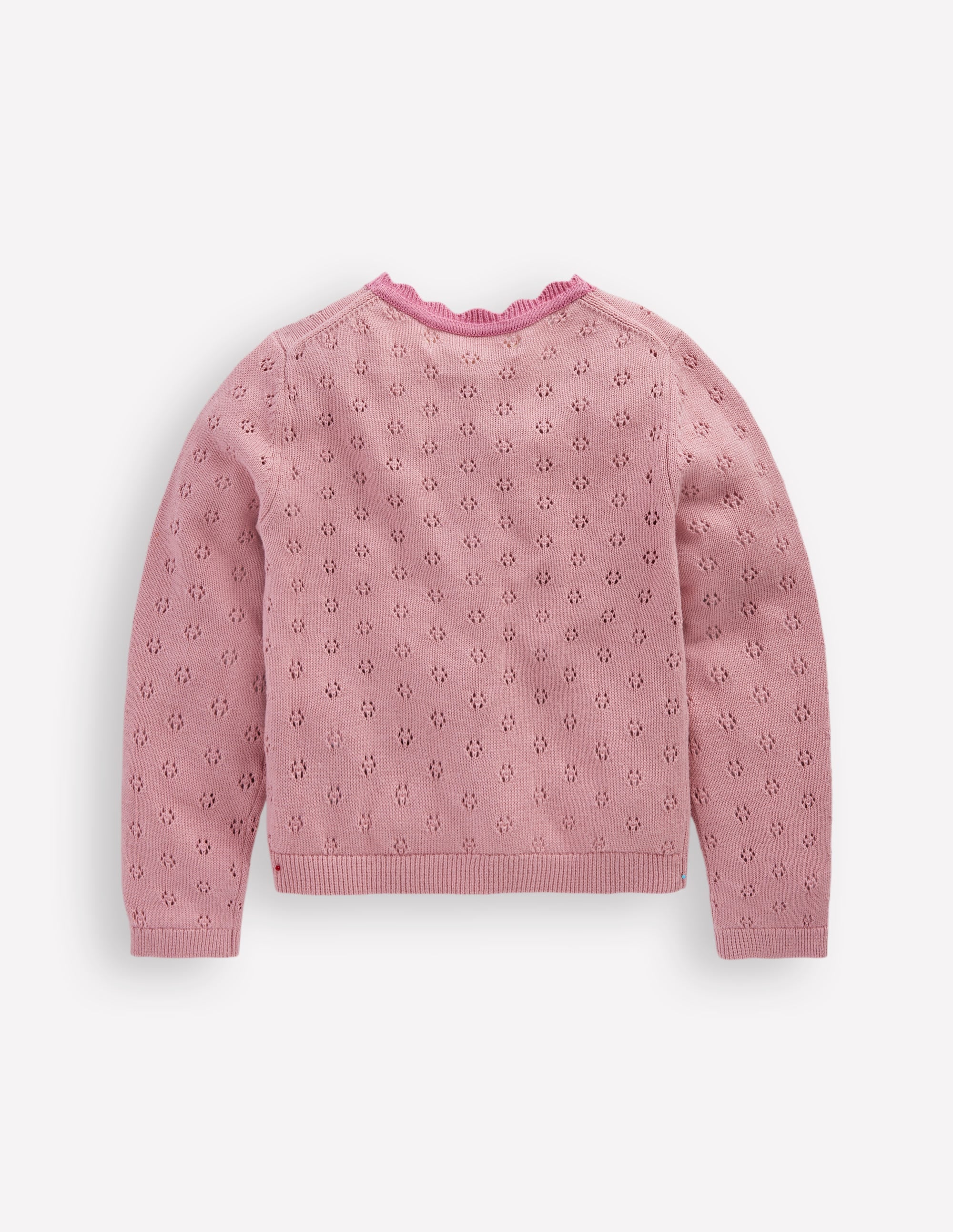 Everyday Scalloped Cardigan-Vintage Pink - Image 2