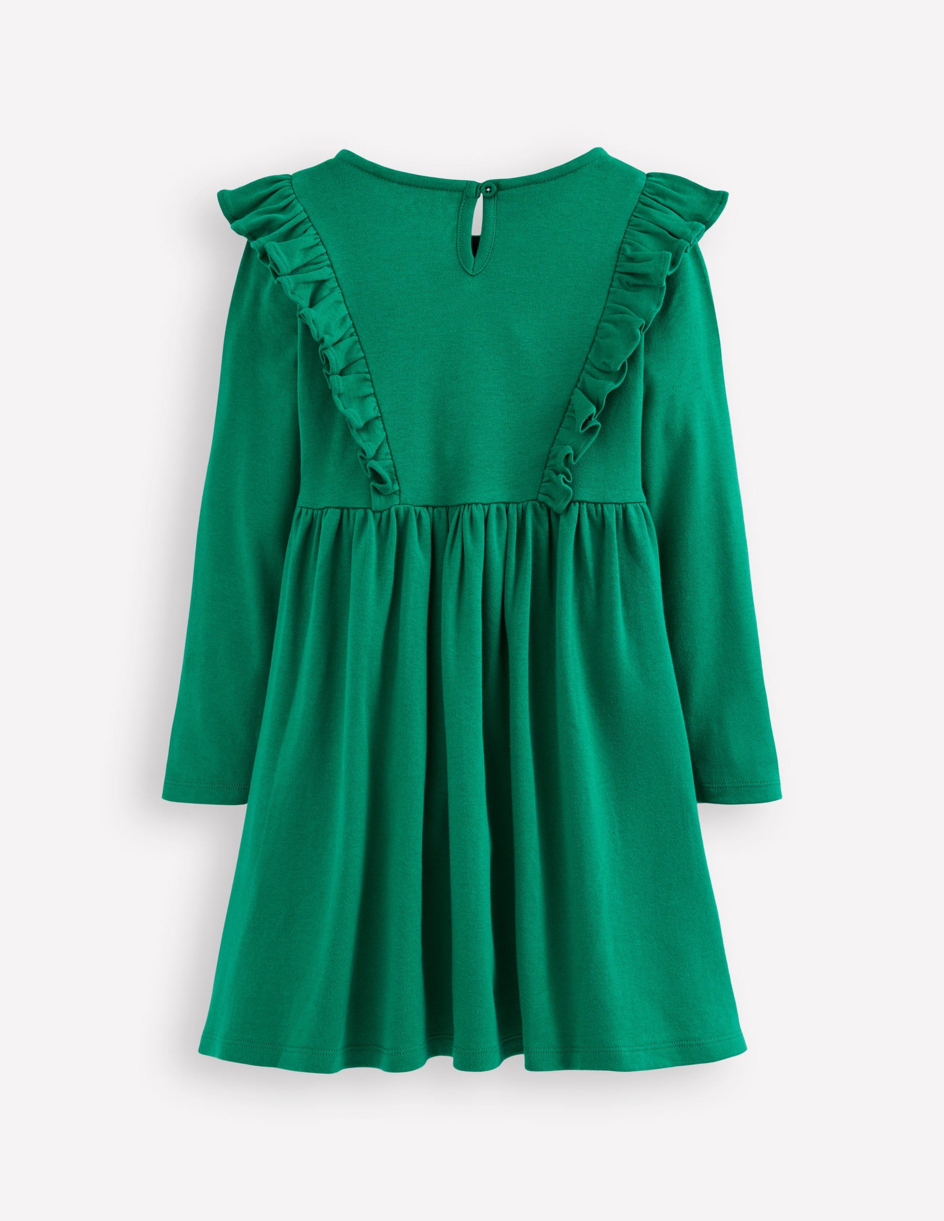 Embroidered Bodice Dress-Jewel Green-2