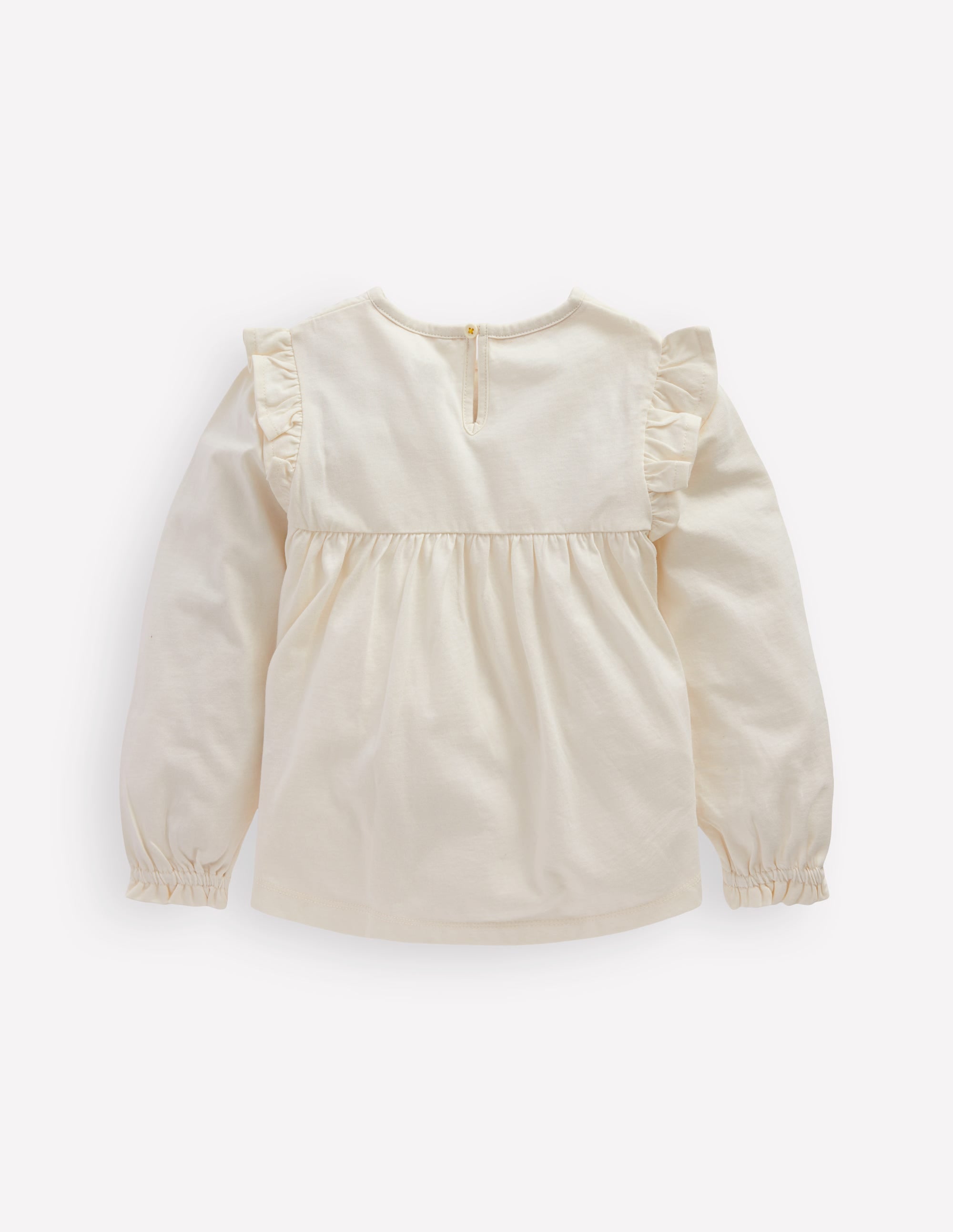 Embroidered Jersey Yoke Top-Soft Ivory Embroidery - Image 2