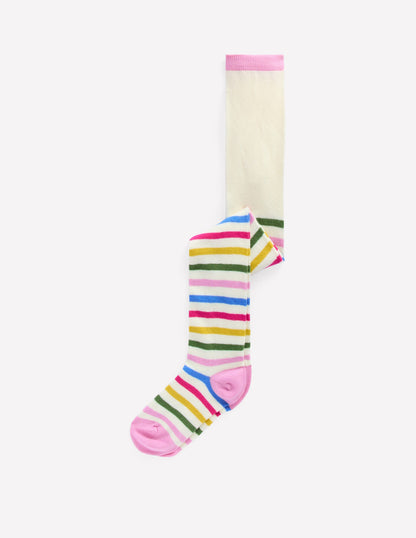 Patterned Tights-Soft Ivory Multi Stripe-1