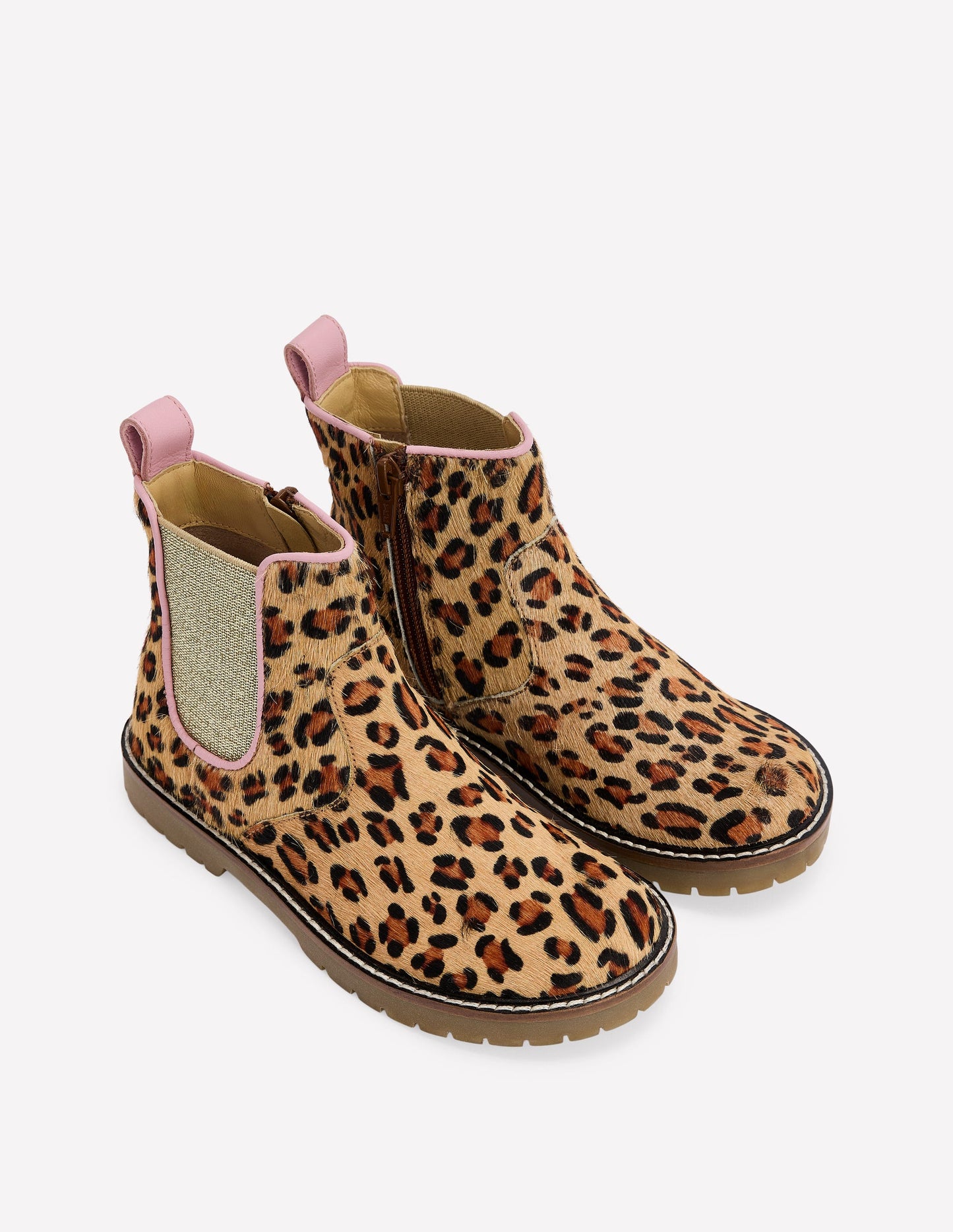 Leather Chelsea Boots-Leopard