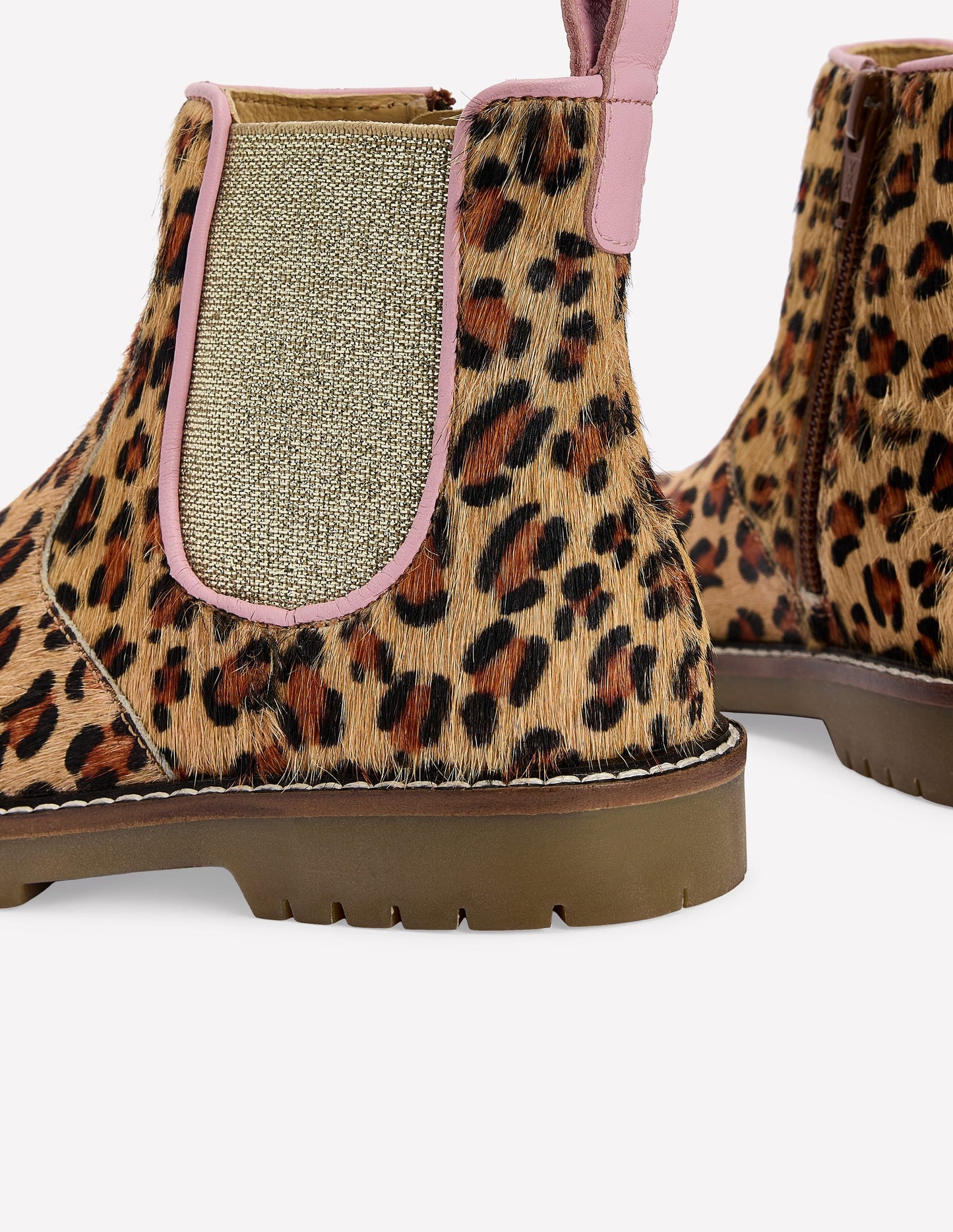 Leather Chelsea Boots-Leopard