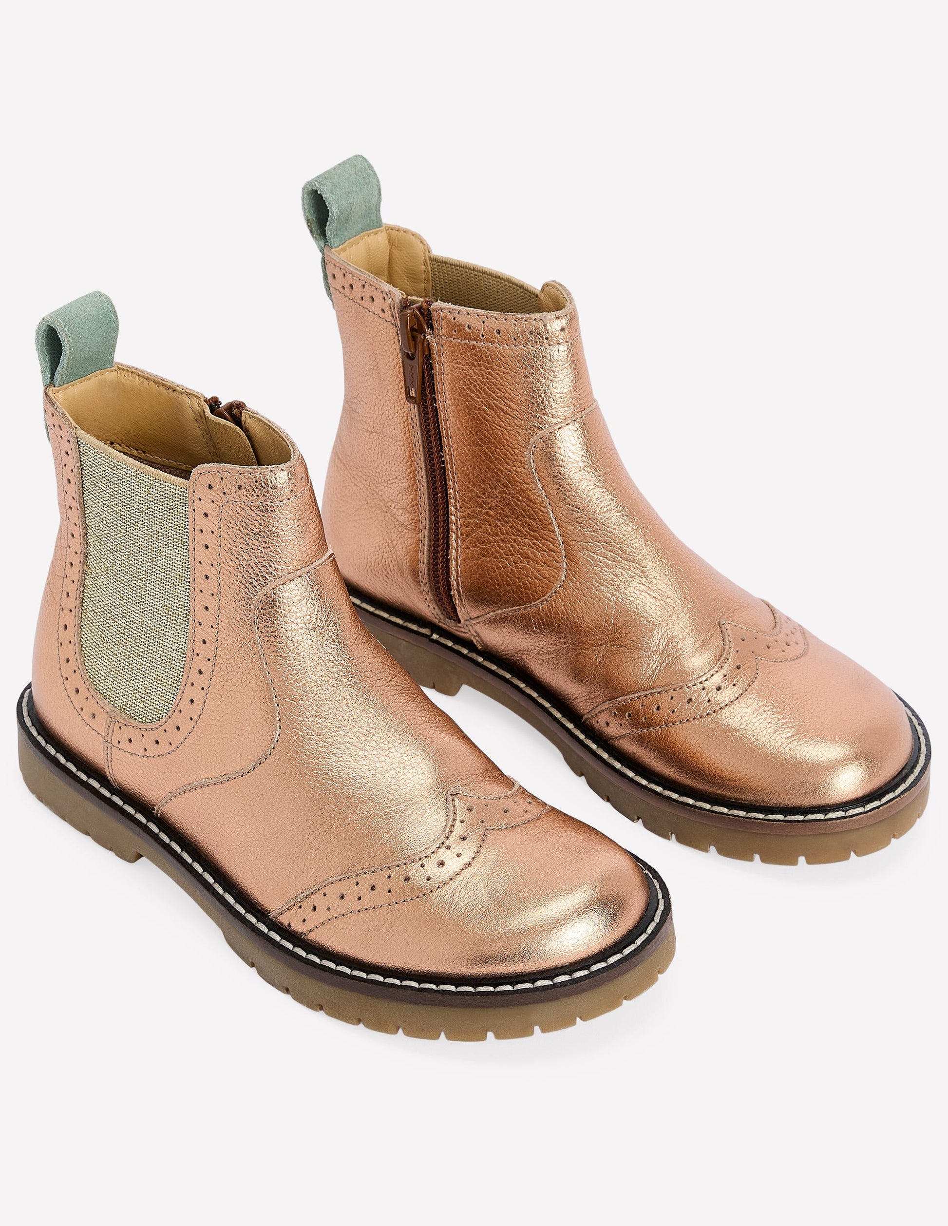 Leather Chelsea Boots-Bronze-2