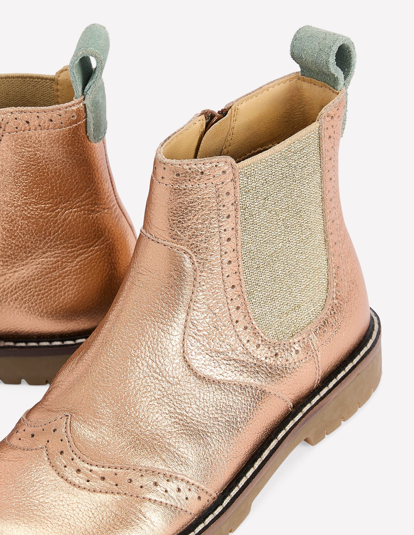 Leather Chelsea Boots-Bronze