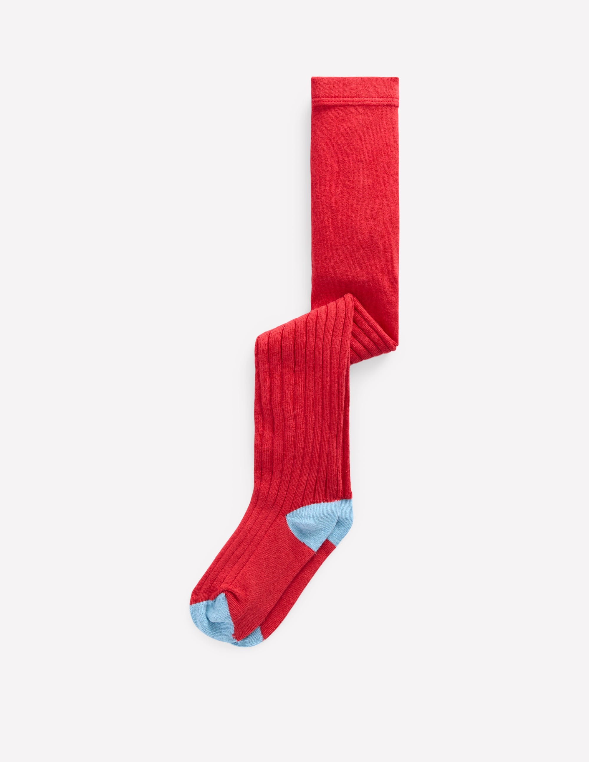 Baby Ribbed Tights-Rockabilly Red - Image 1