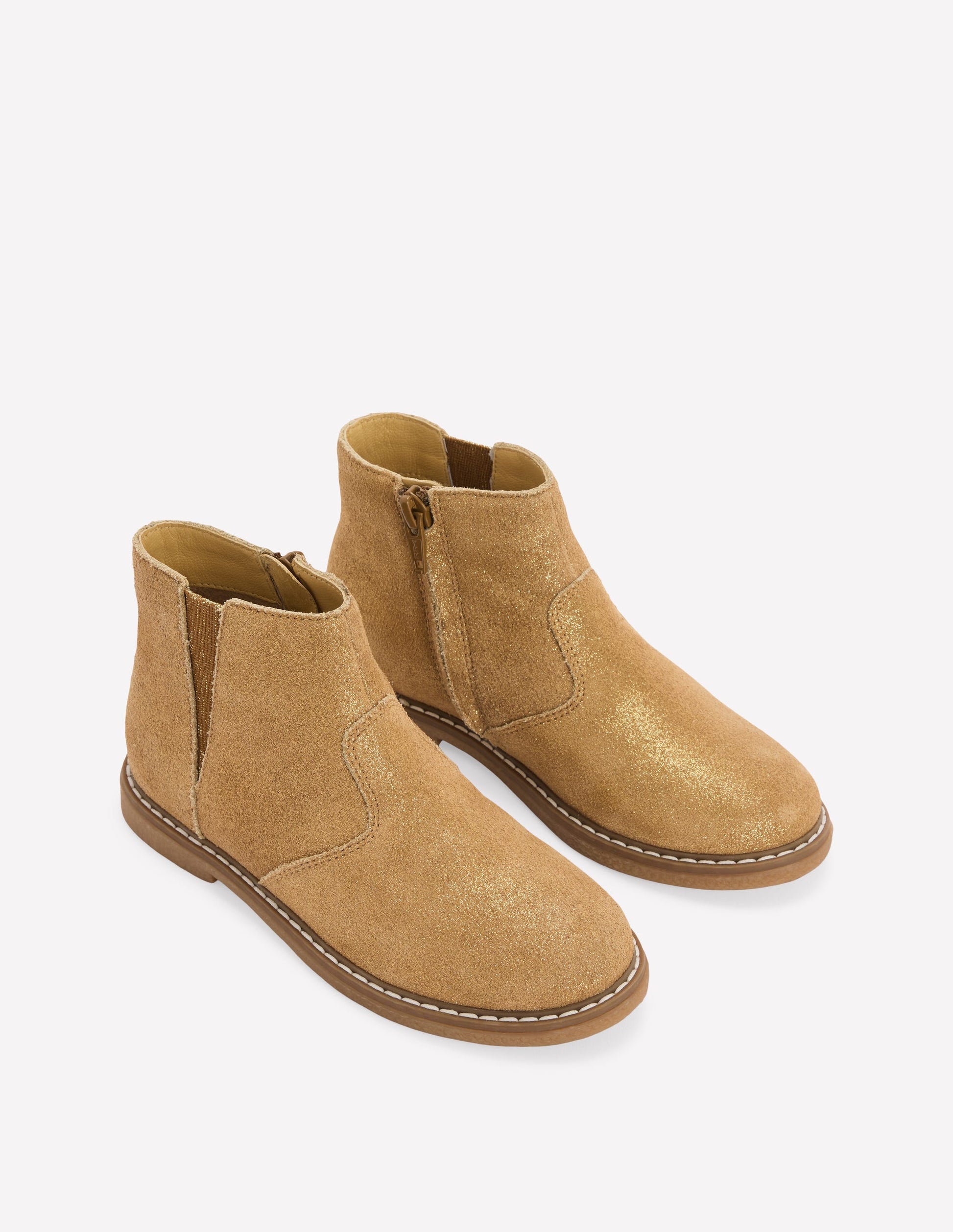 Suede Ankle Boots-Gold | Boden USA Suede Ankle Boots-Gold | Boden USA