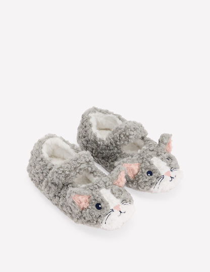 Mary Jane Slippers-Grey Cat-2