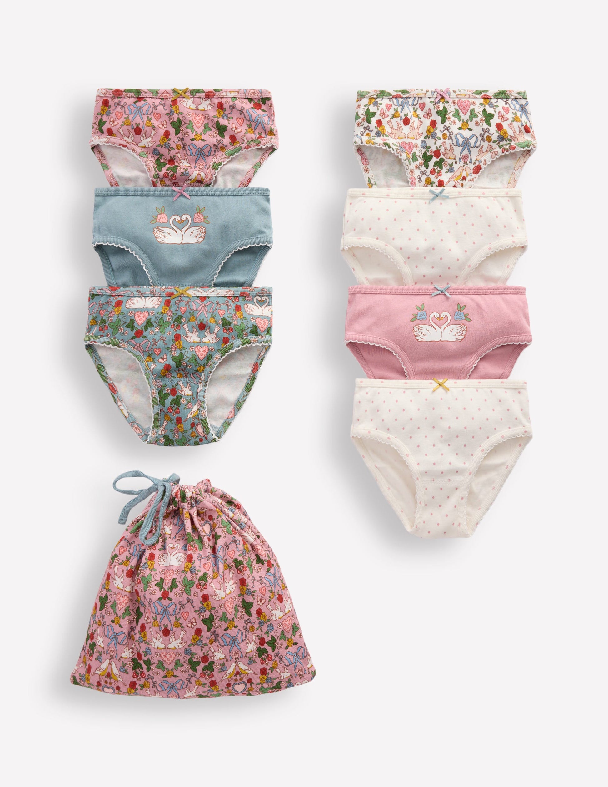 7-Pack Underwear-Festive Swans-1