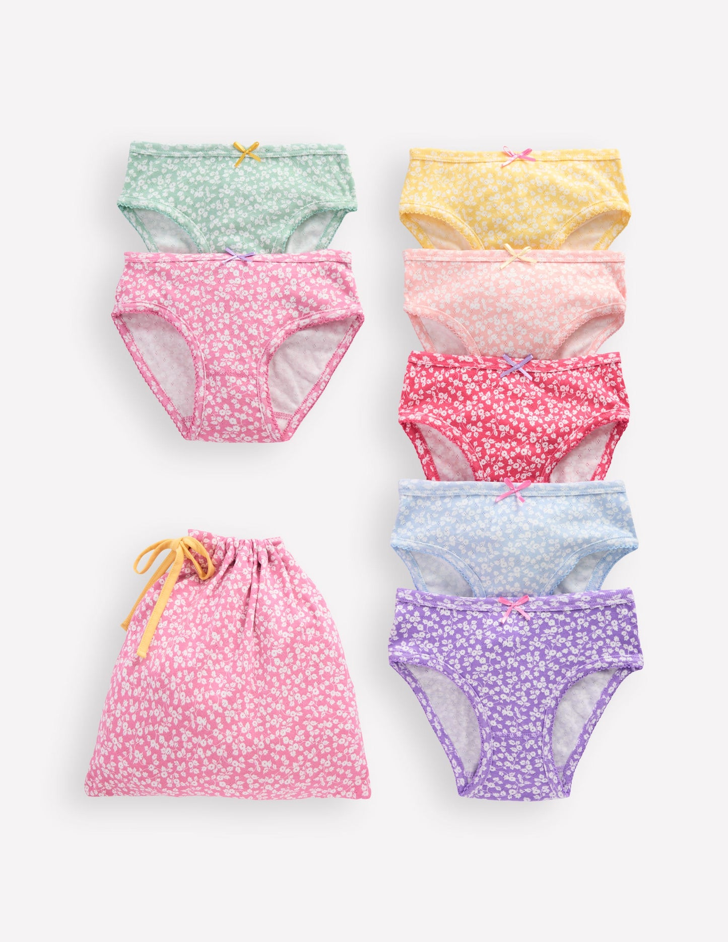 7-Pack Pointelle Underwear-Multi Ditsy Vine