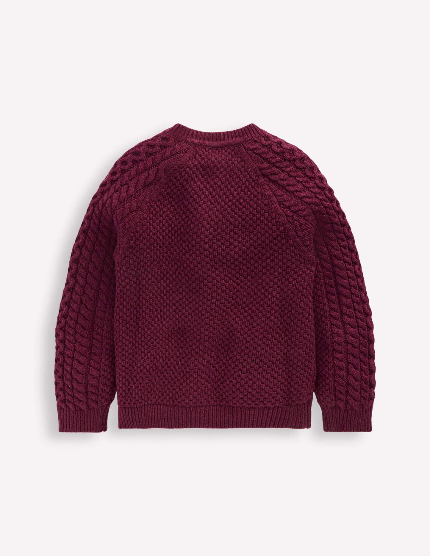 Heritage Cable Cardigan-Plum