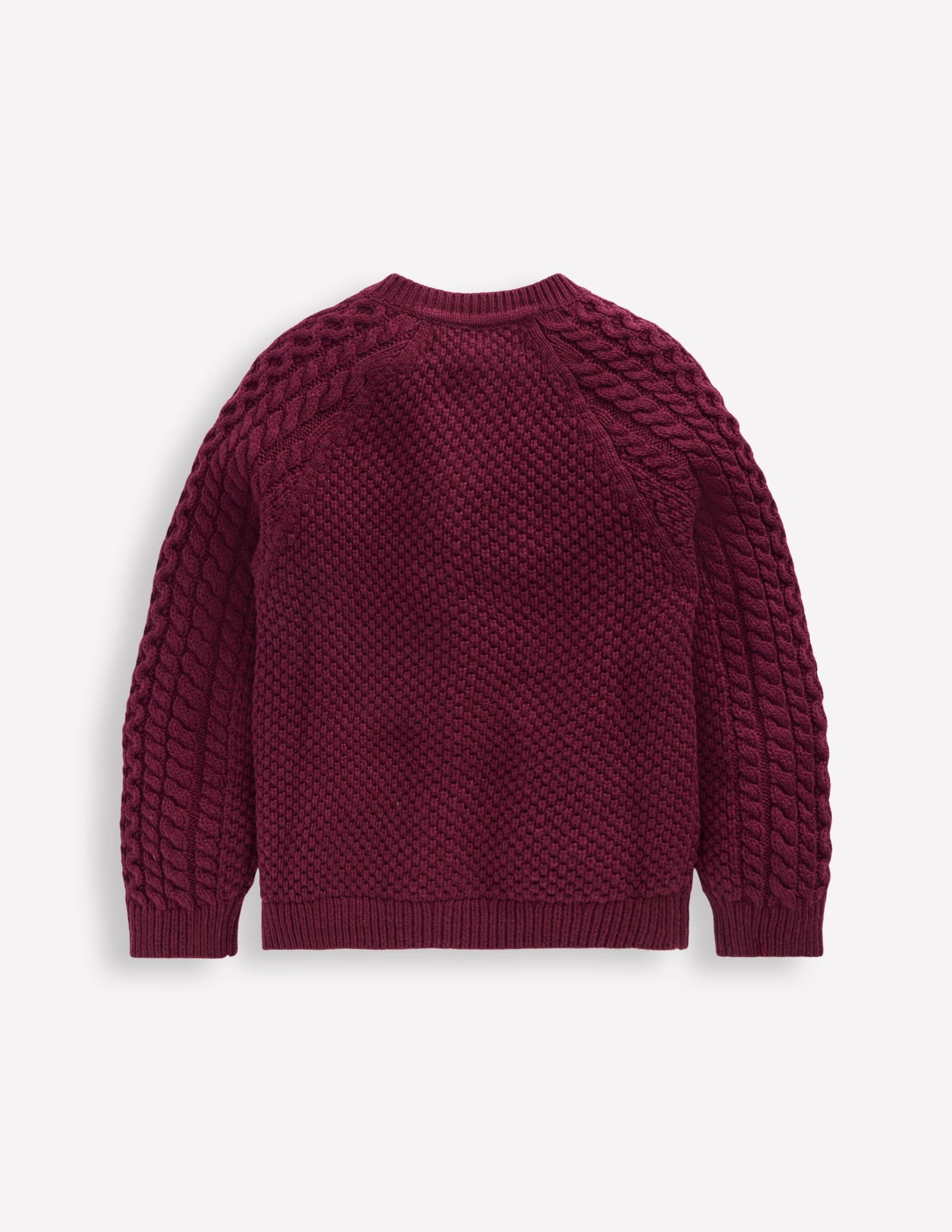 Heritage Cable Cardigan-Plum - Image 2