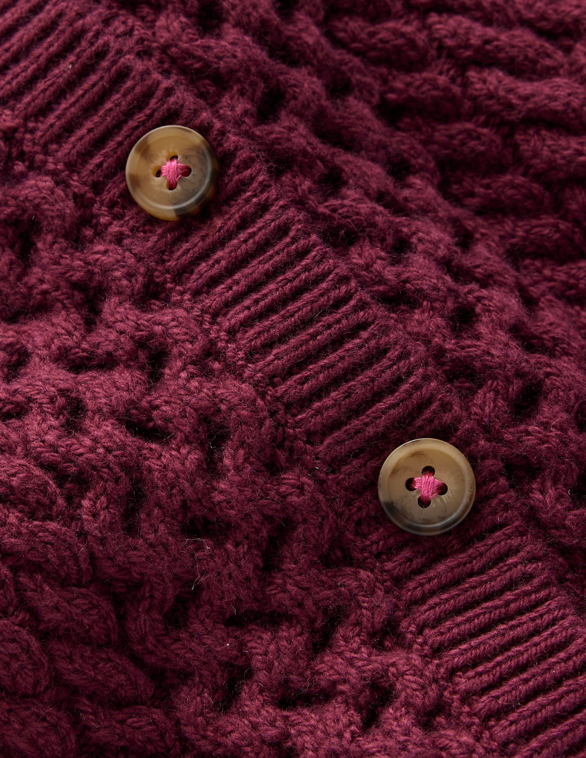 Heritage Cable Cardigan-Plum-3