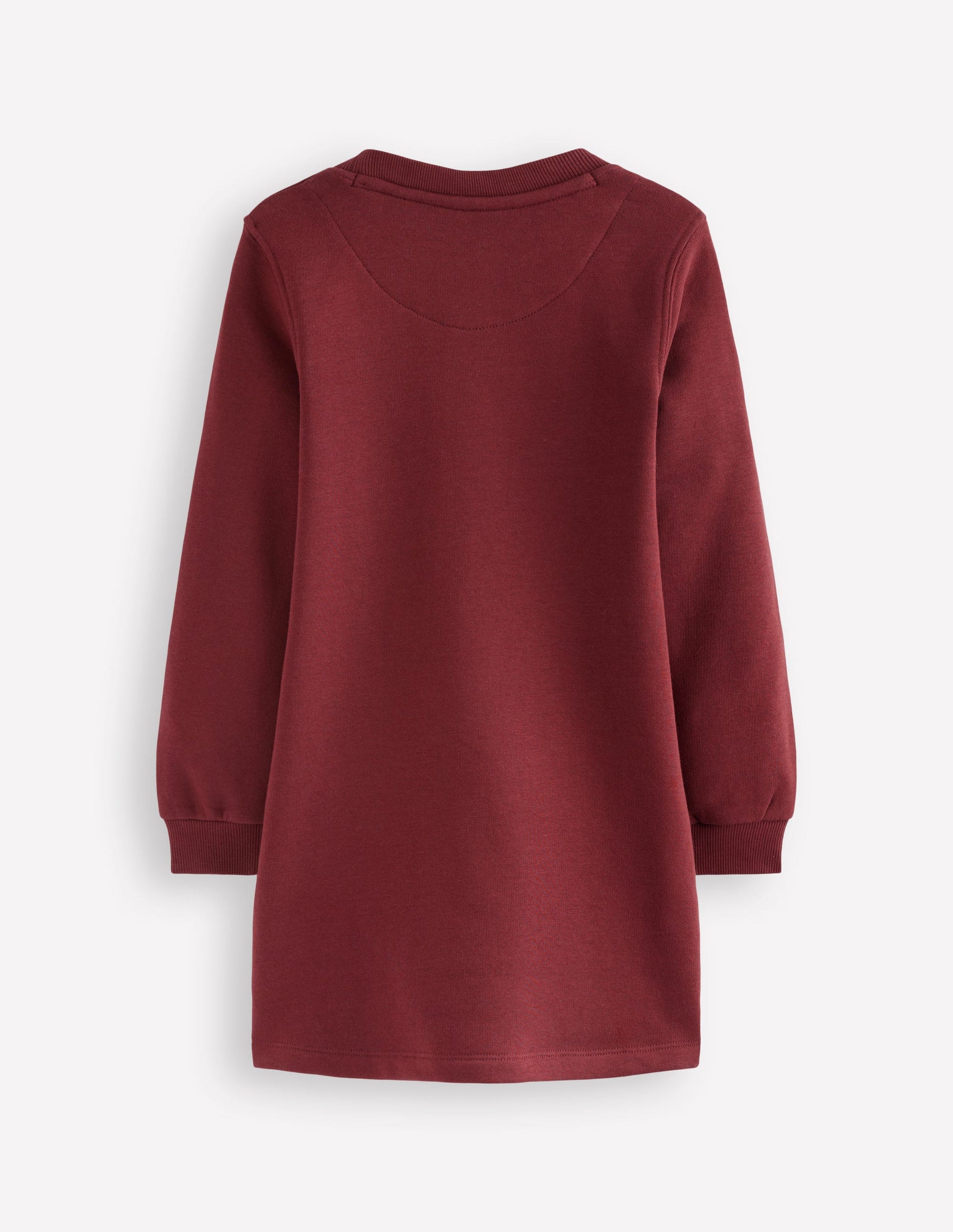 Ida Sweatshirt Appliqué Dress-Chestnut Cat Faces-2