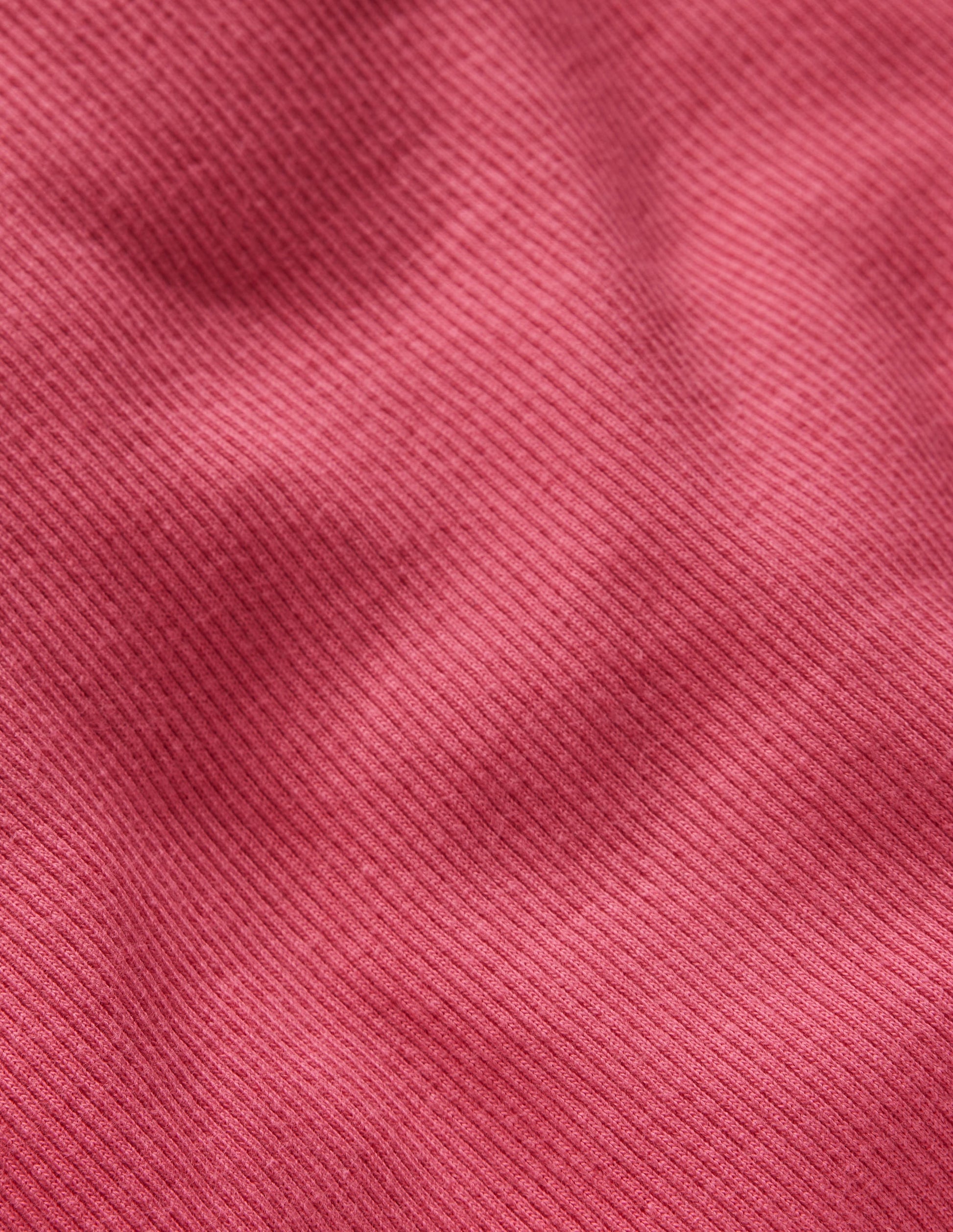 Ribbed Long Sleeve T-shirt-Rose Pink-3
