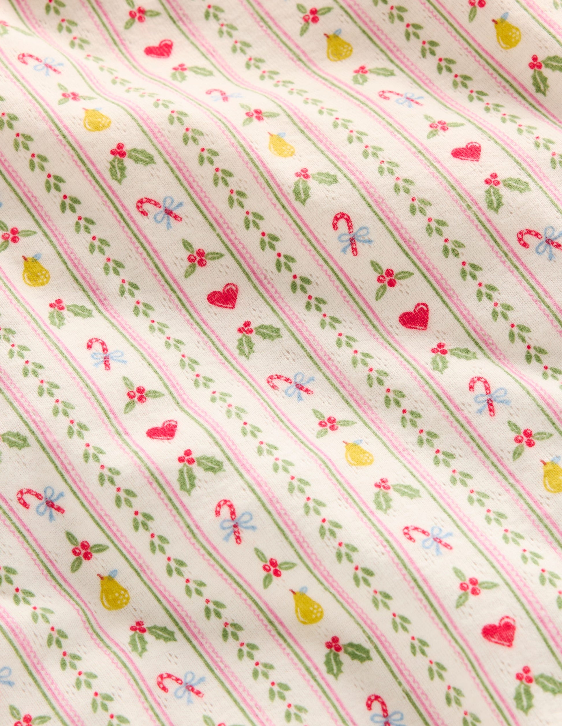 Long Sleeve Pointelle Top-Soft Ivory Nutcracker Stripe-3