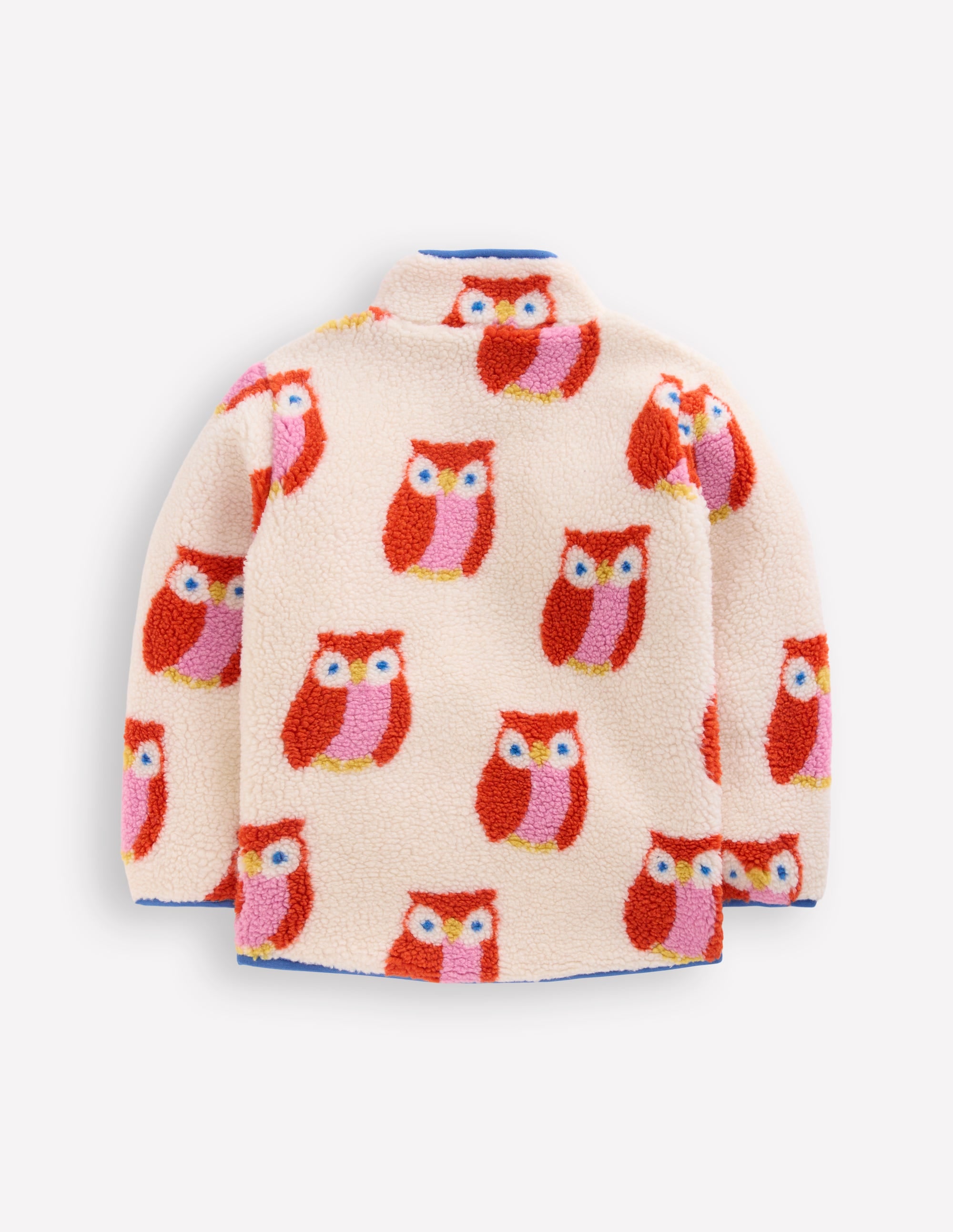 Eden Borg Zip-Through Jacket-Dark Orange Owls - Image 2