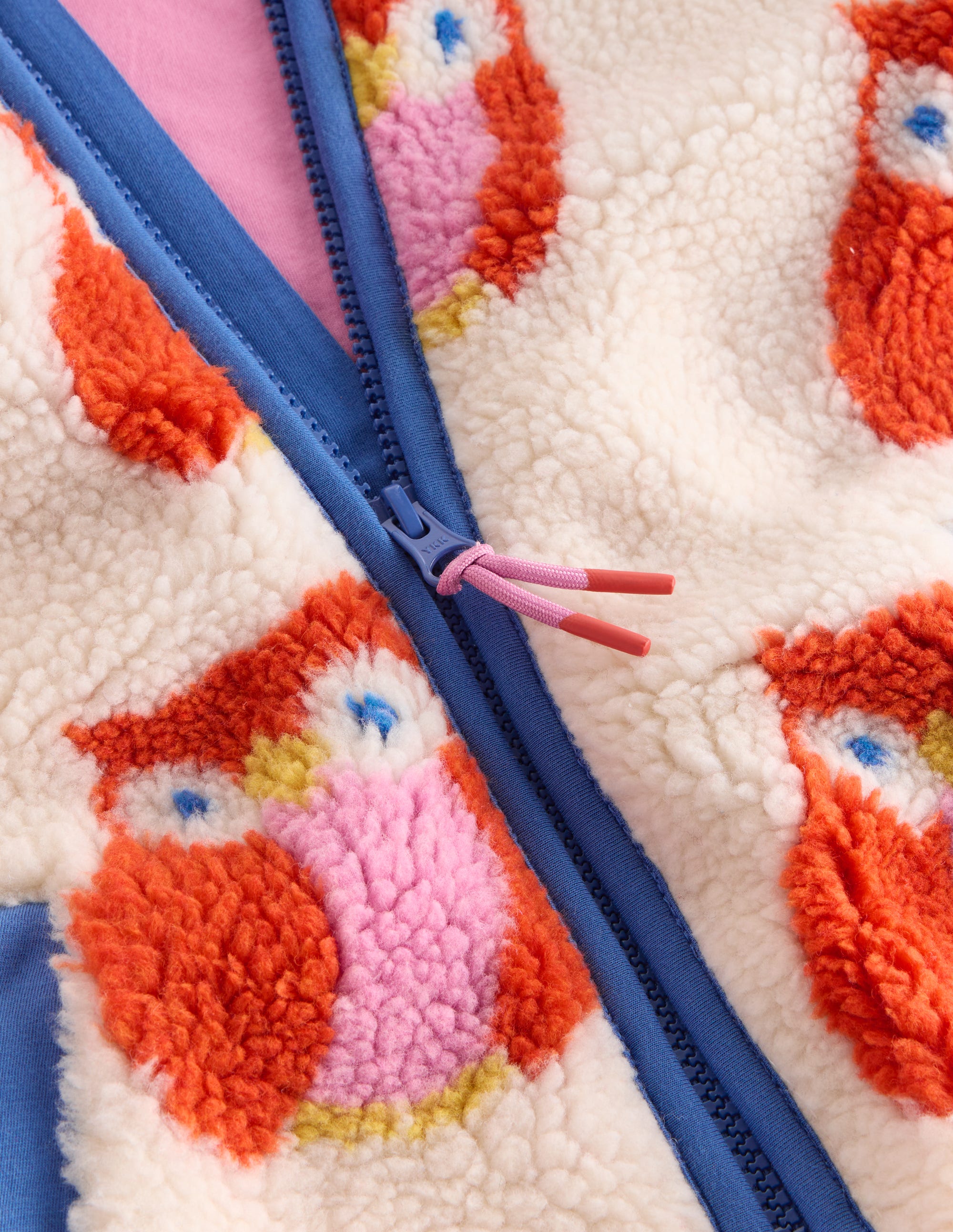 Eden Borg Zip-through Jacket-Dark Orange Owls | Boden USA