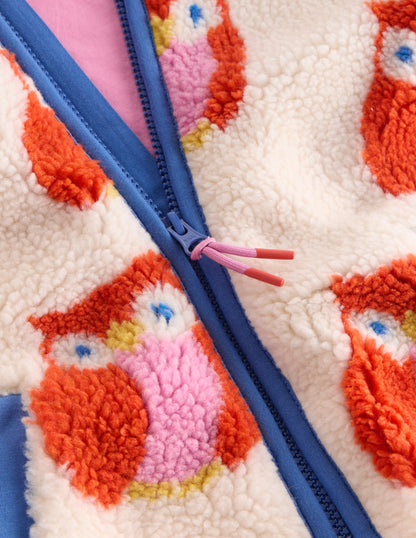 Eden Borg Zip-through Jacket-Dark Orange Owls-3