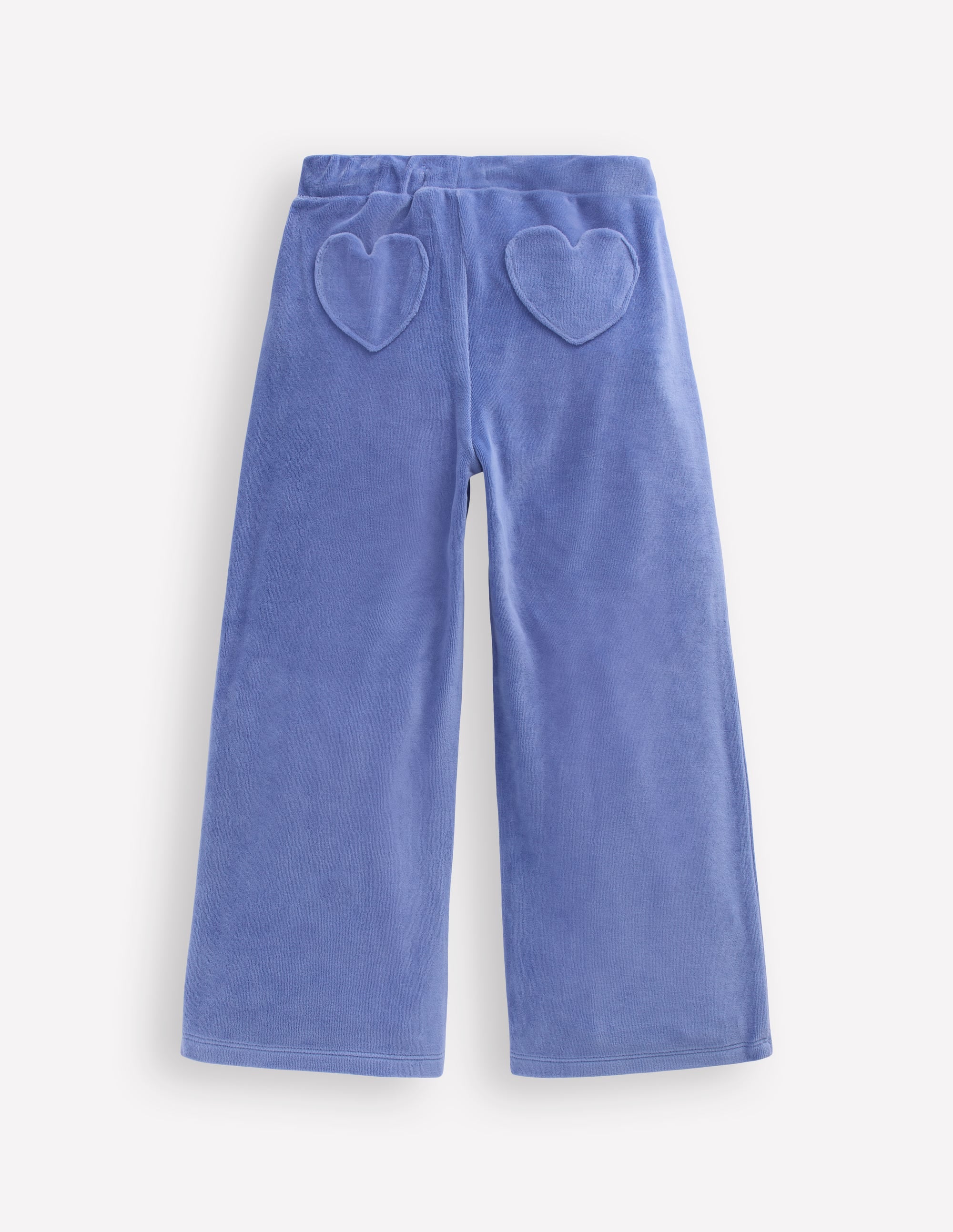 Heart Pocket Velour Sweatpants-Soft Blue - Image 2