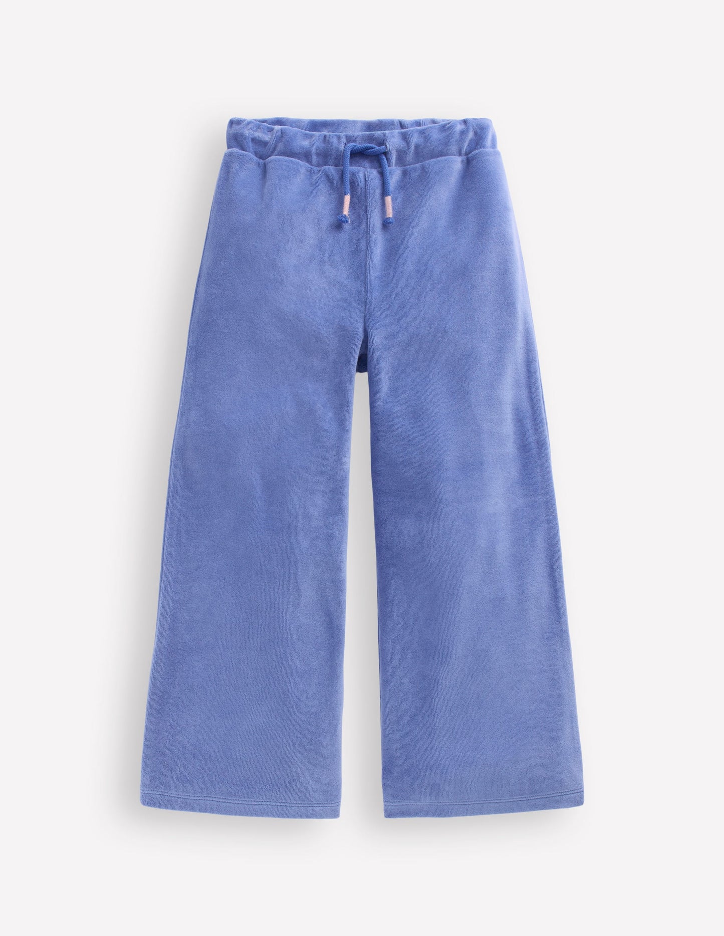 Heart Pocket Velour Sweatpants-Soft Blue