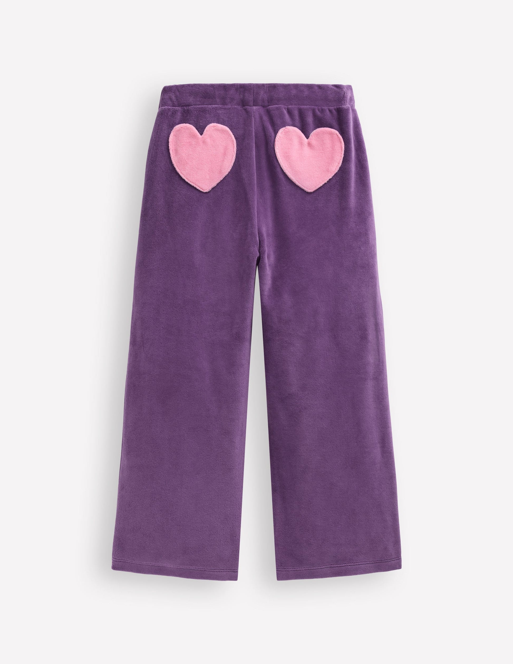 Heart Pocket Velour Sweatpants-Mystical Purple-2