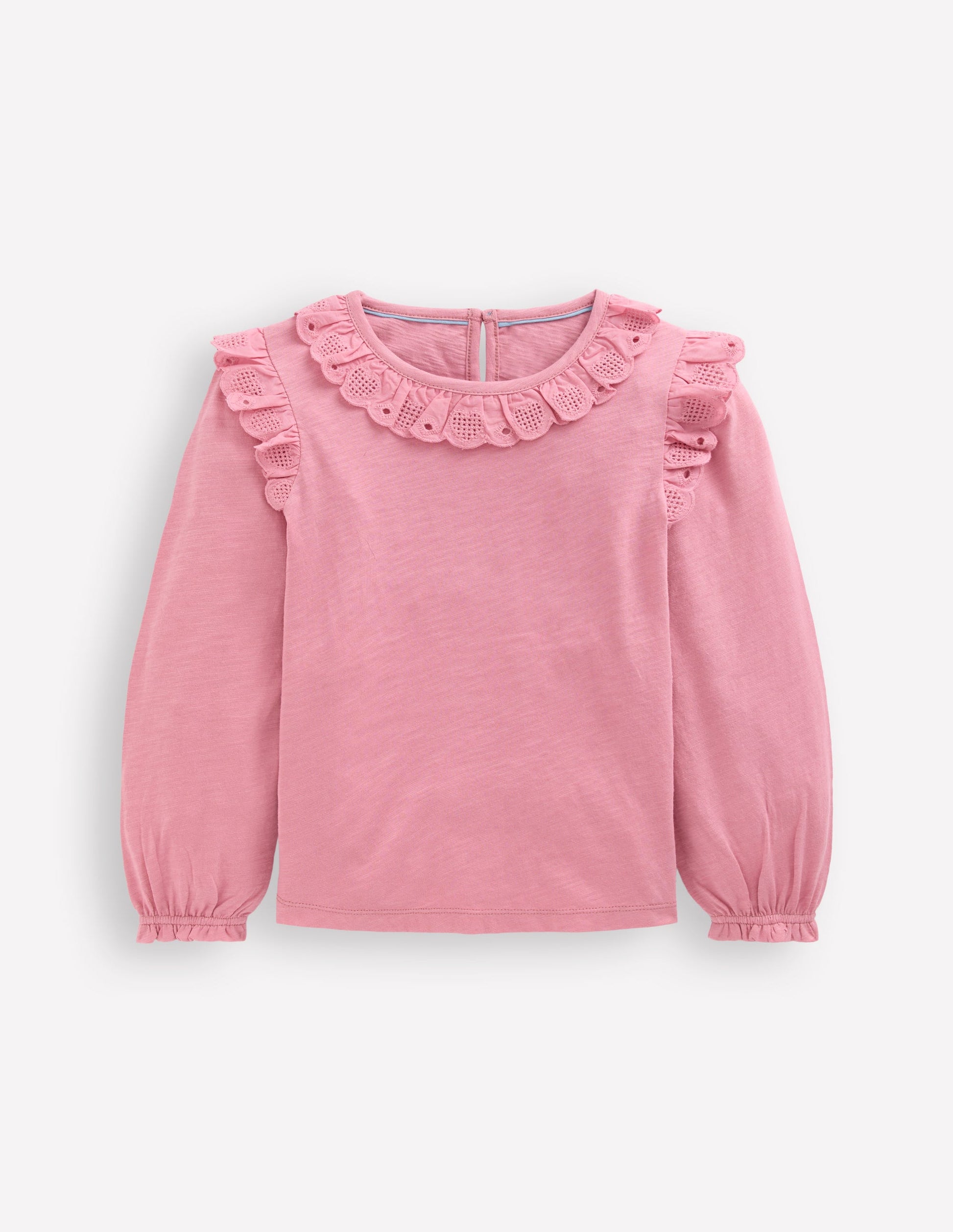 Broderie Heart Trim Top-Pink Haze-1