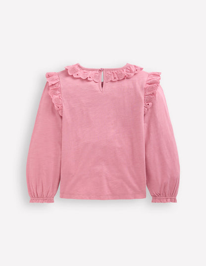 Broderie Heart Trim Top-Pink Haze-2
