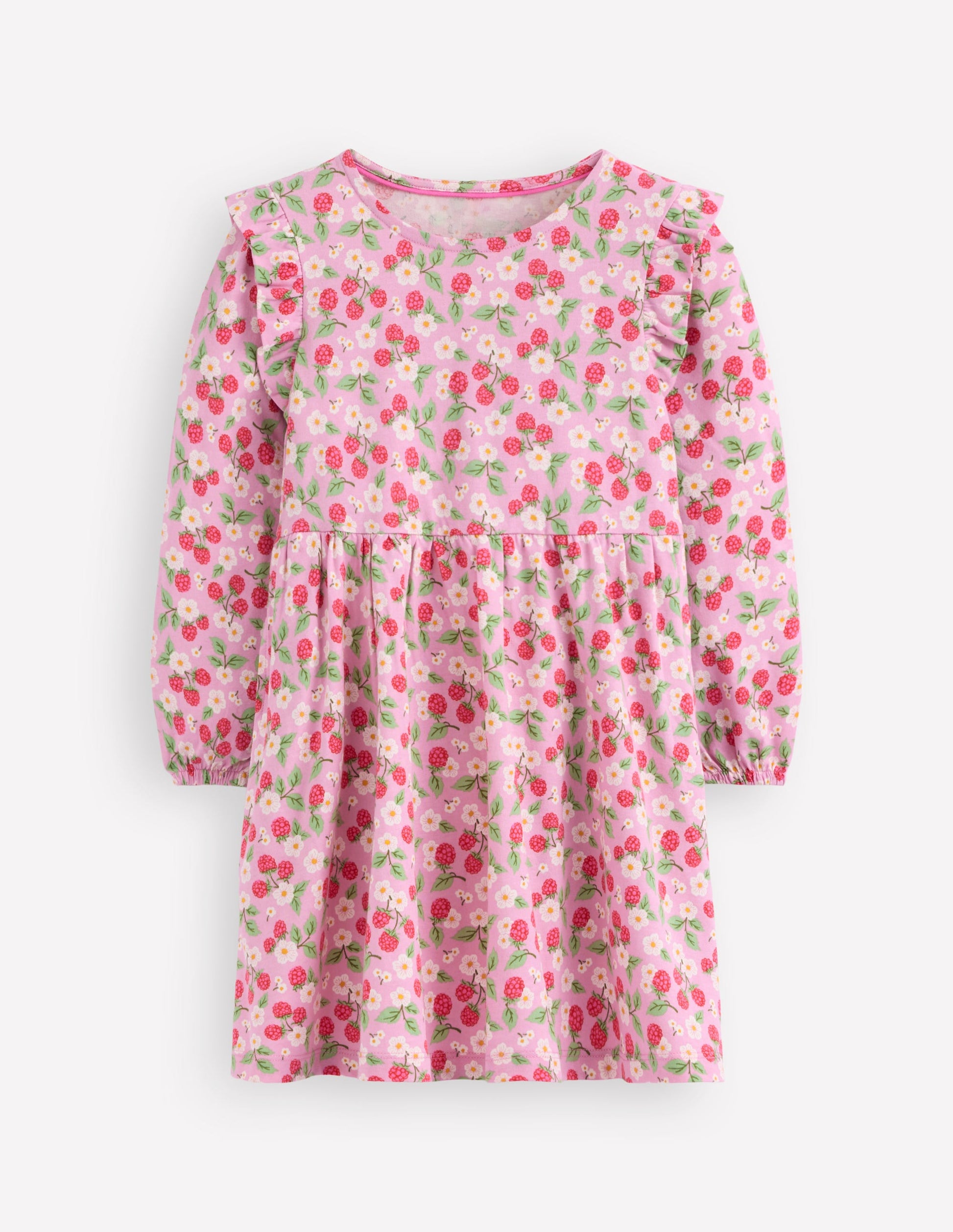 Posie Long Sleeve Jersey Dress-Soft Lavender Vintage Berry-1