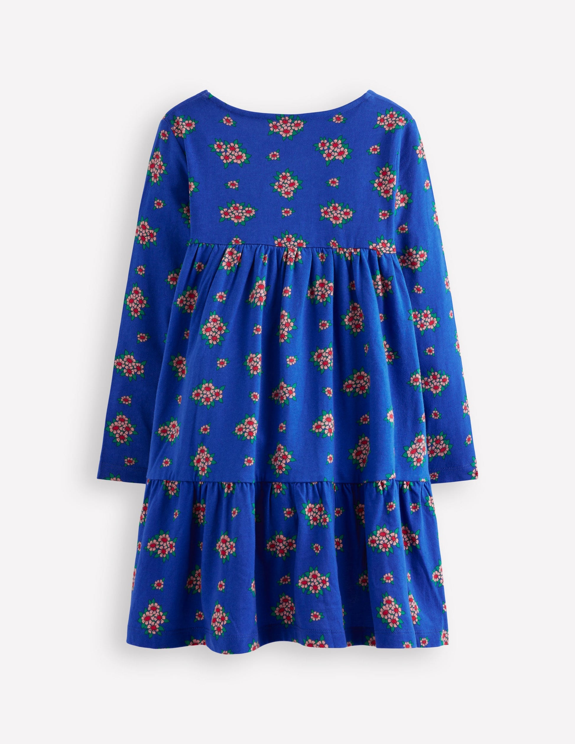 Ariel Long Sleeve Twirly Dress-Blue Flowerbunch-2