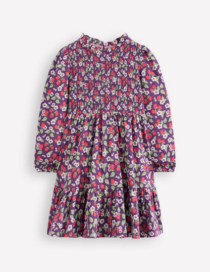 Aurora Long Sleeve Dress-Mystical Purple Vintage Berry-3