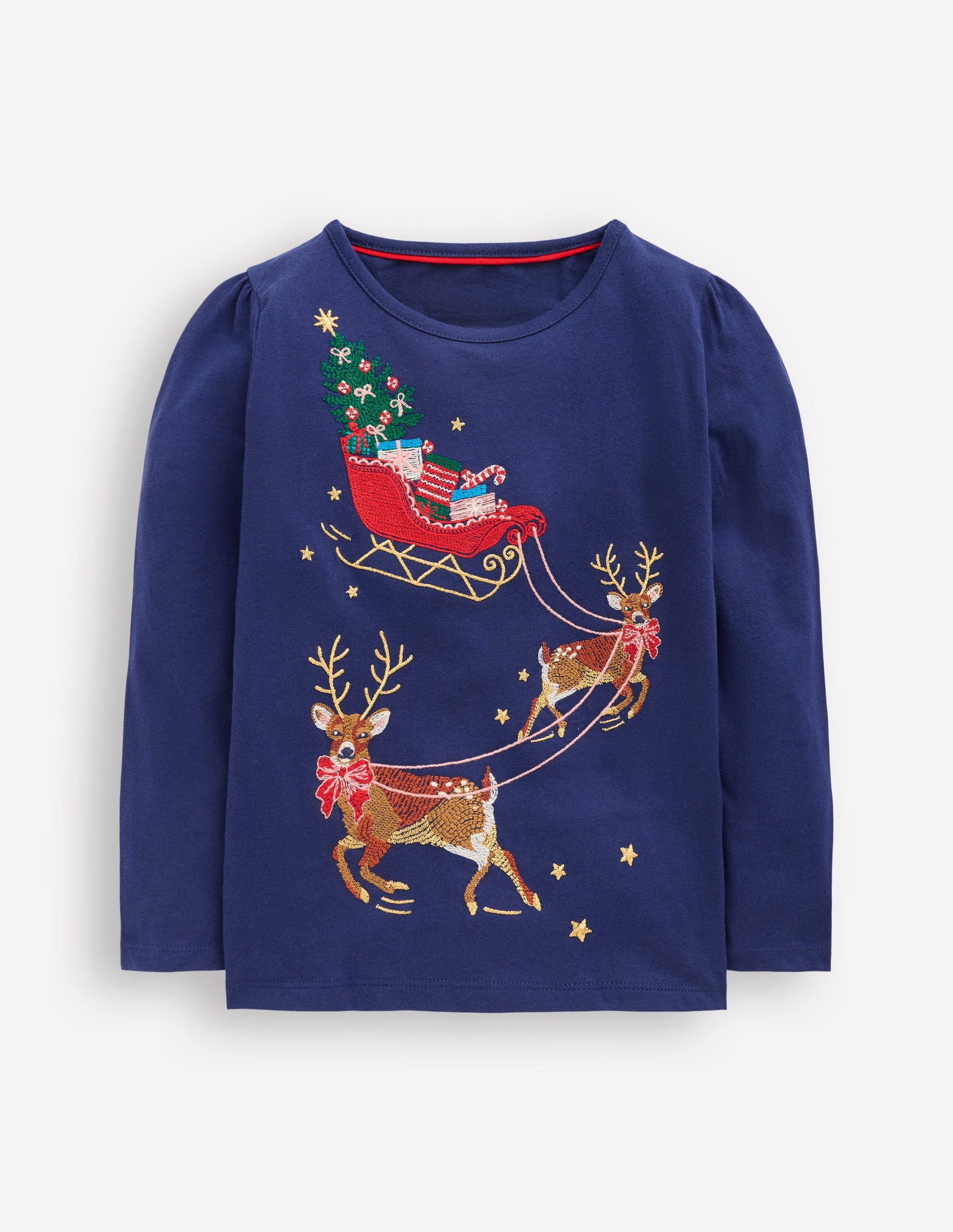 Long Sleeve Superstitch Tee-Starboard Blue Festive-1